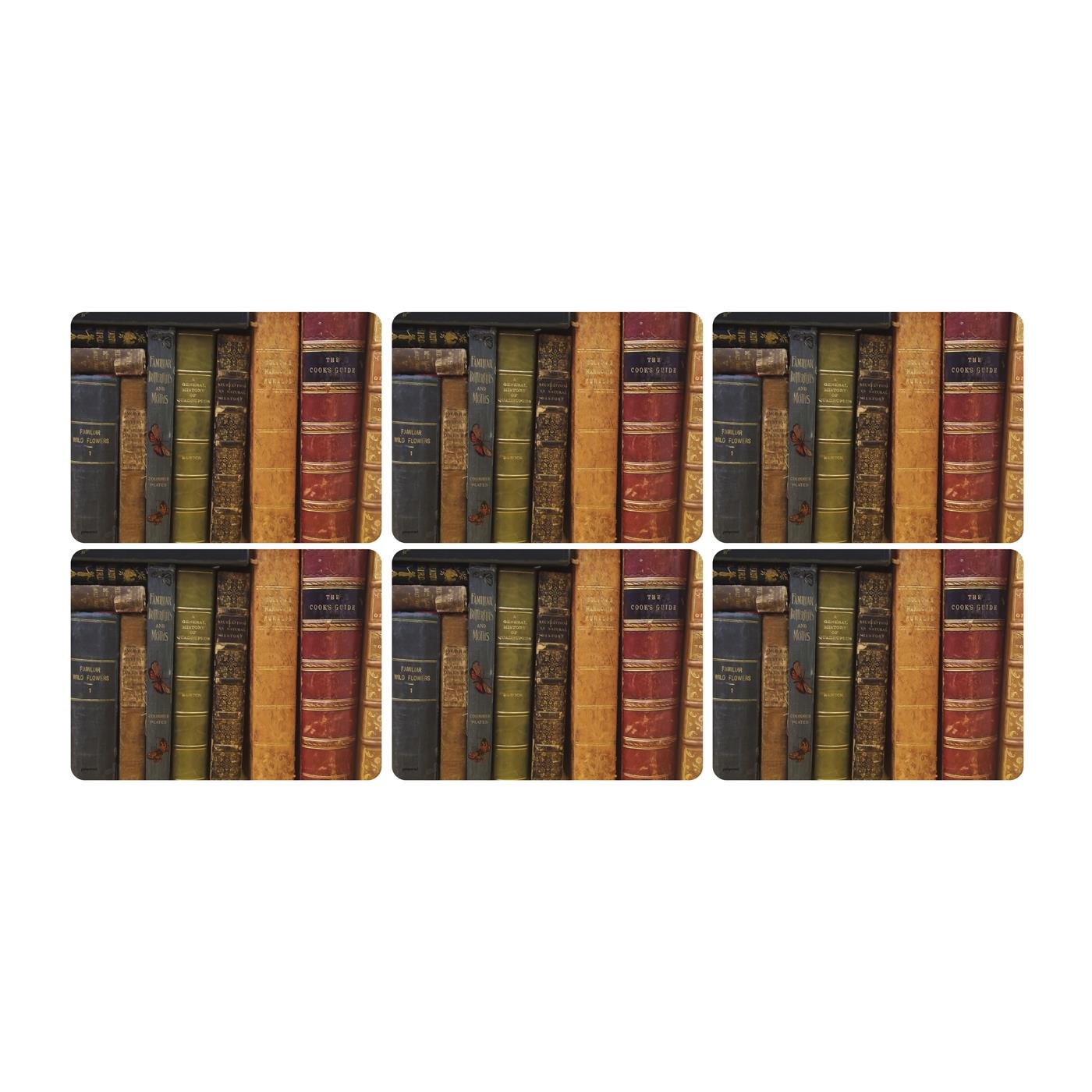 Portmeirion Pimpernel 30.5 x 23 cm MDF with Cork Back Archive Books Placemats, Set of 6, Multi-Colour