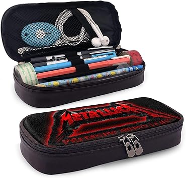 Amazon Metallica 1 ペンケース 筆箱 文房具 ペンポーチ ペンホルダー 取り出しやすい ファスナー付き 学生用 社会人用 多機能 シンプル おしゃれ ペンケース 文房具 オフィス用品