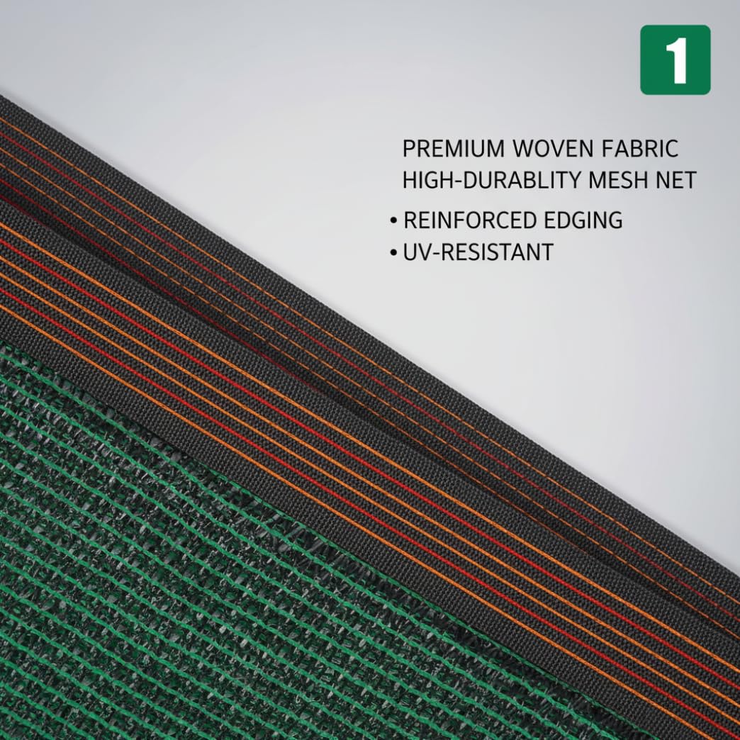 Toile d'ombrage avec Protection UV à 55% pour Jardin, 4 x 10 m, Toile d'ombrage Coupe-Vent avec Bords renforcés, Maille Solaire en PEHD pour terrasse, Serre et parterres de légumes (13, 12 x 32, 81