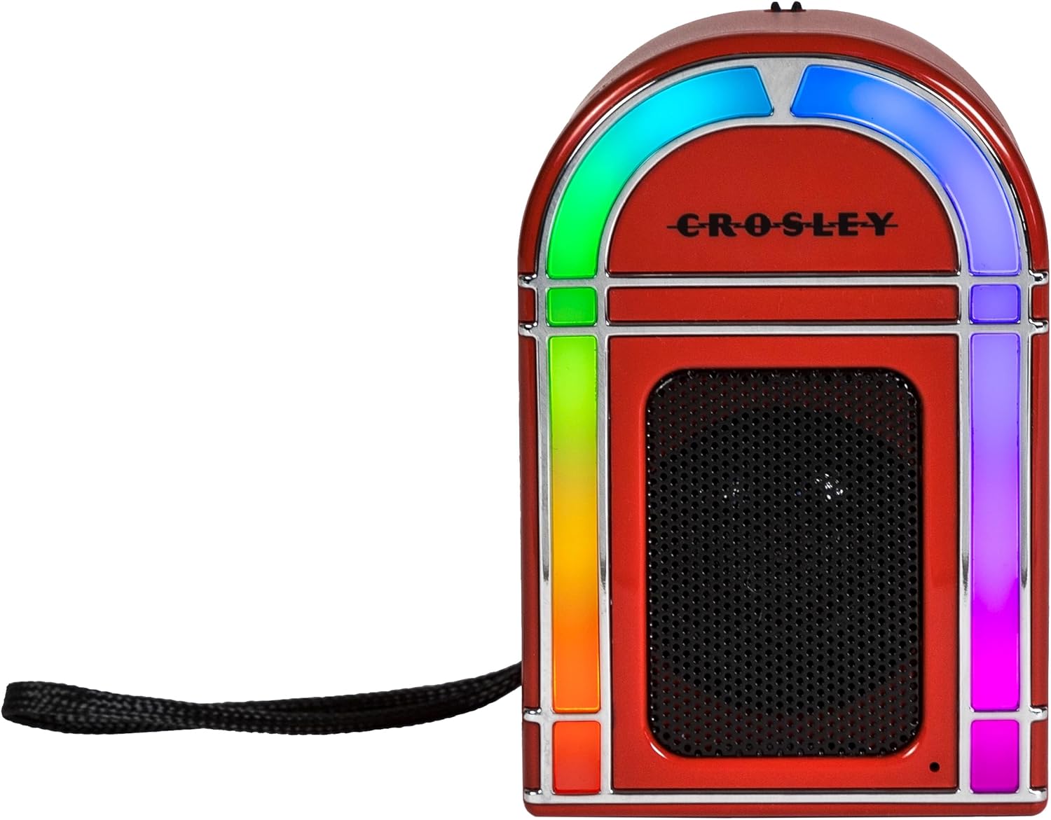 Crosley CR3046A-RE Mini Jukebox Portable Bluetooth Speaker with LED Lights and Microphone, Red Crosley CR3046A-RE Mini Jukebox Portable Bluetooth Speaker with LED Lights and Microphone, Red