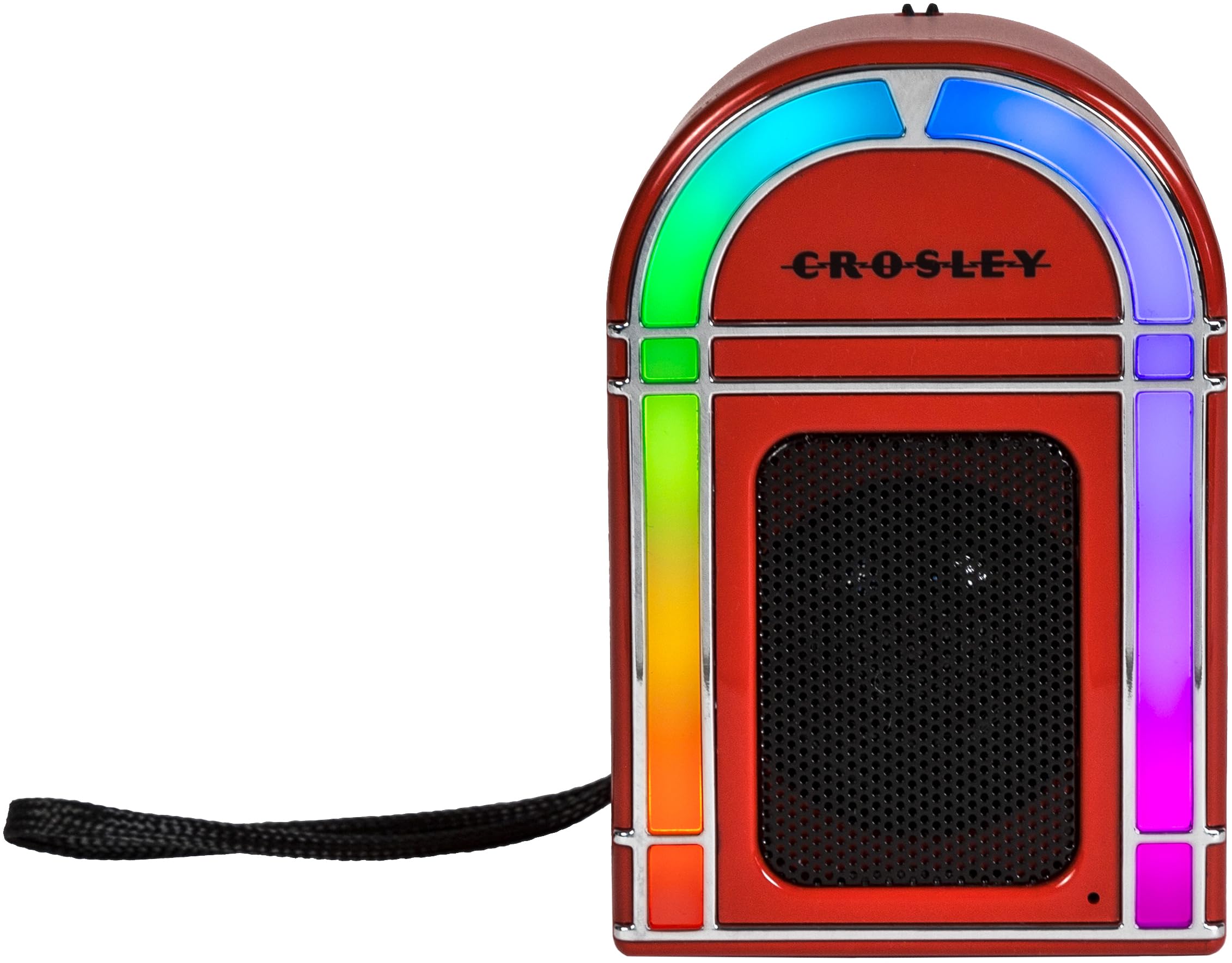 Crosley CR3046A-RE Mini Jukebox Portable Bluetooth Speaker with LED Lights and Microphone, Red