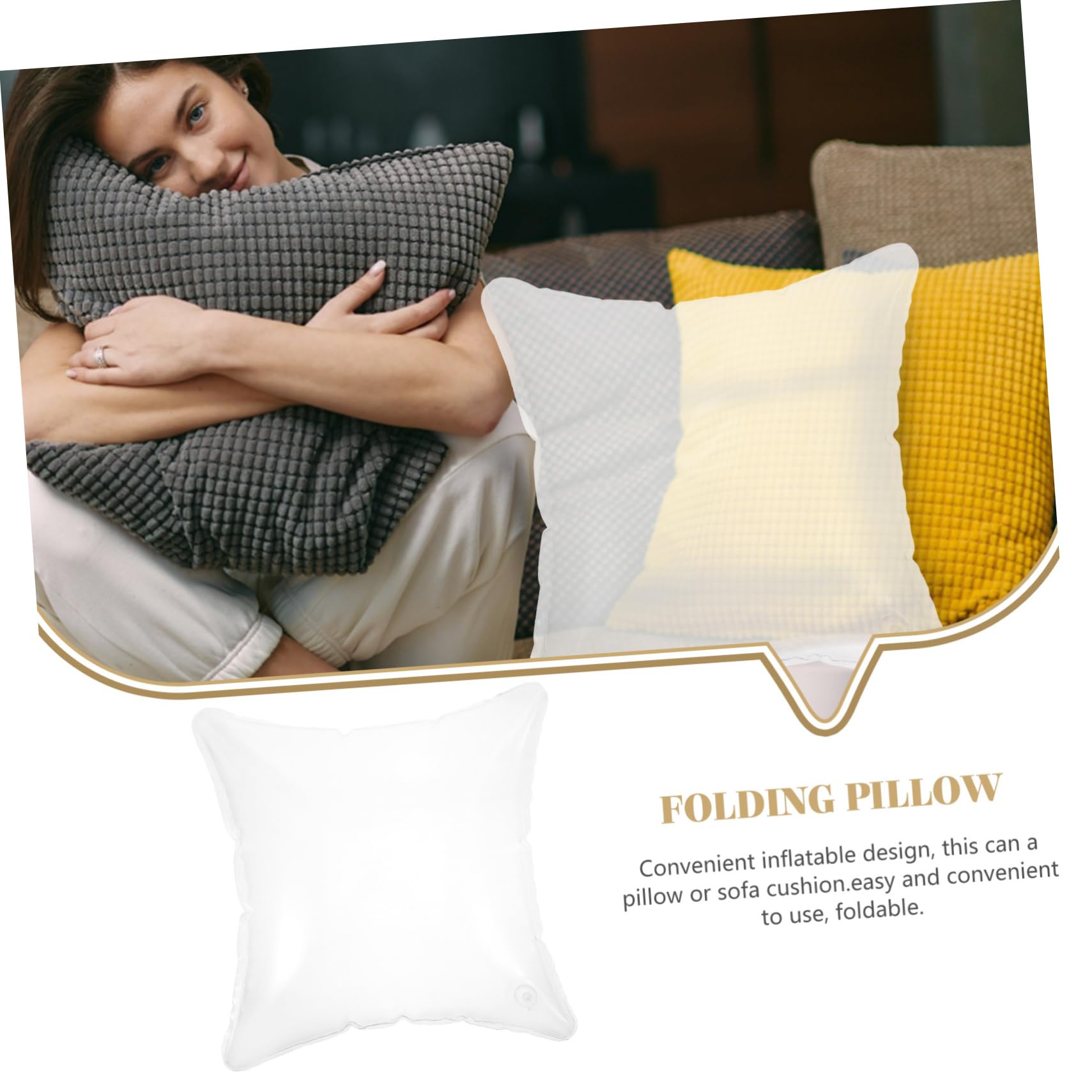 Levemolo 3pcs Inflatable Pillow Inserts Camping Pillow Outdoor Cushion Stuffing