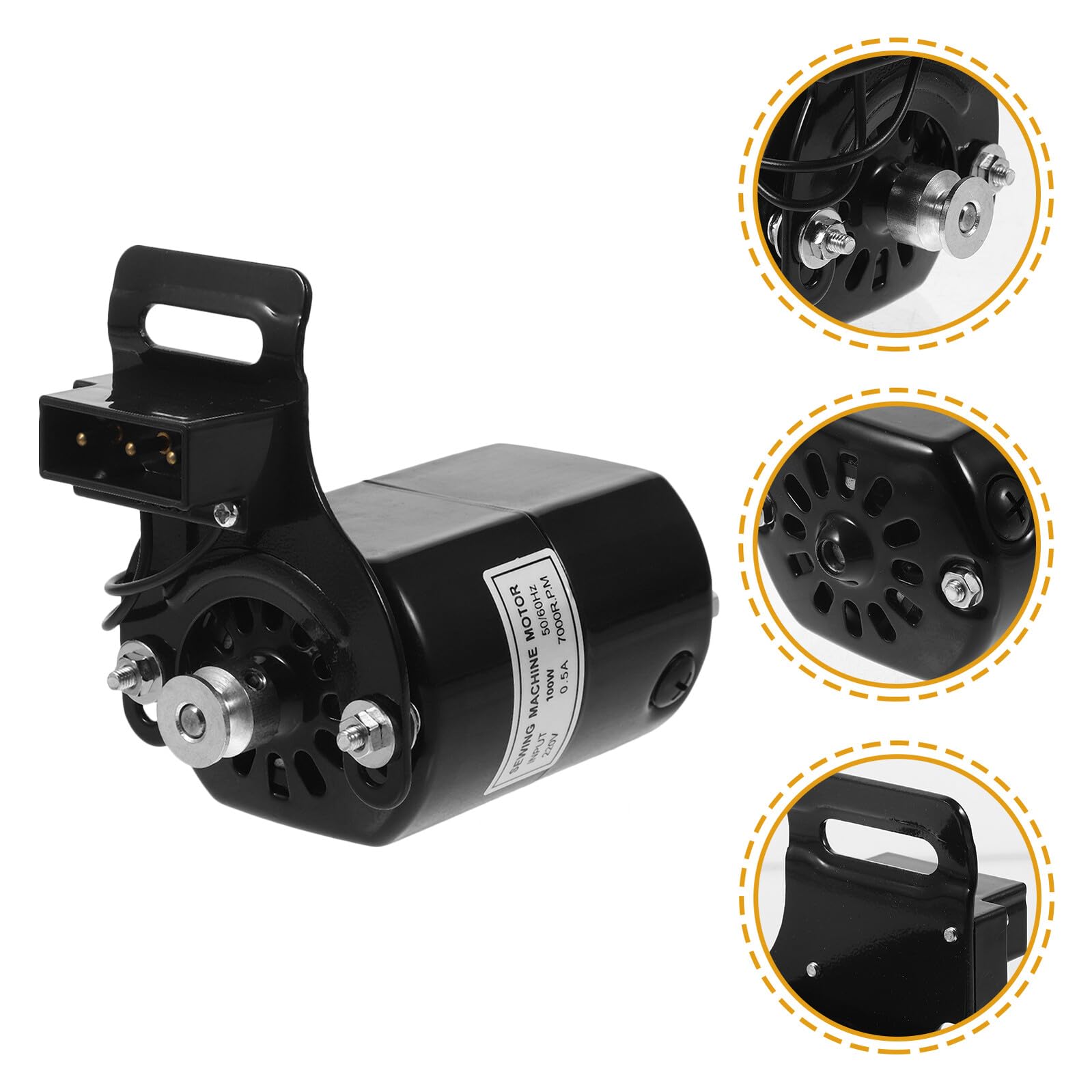 PRETYZOOM Motor 100w Instalar de Fácil de 220v Antihoraria Rotación Máquina de Coser Doméstica Eléctrica Acero y Hierro para Uso Práctico