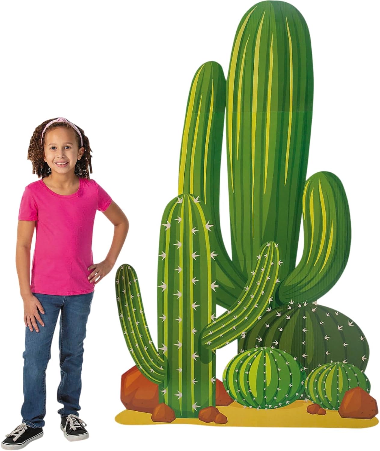 42" x 68 3/4" Railroad VBS Cactus Cardboard Cutout Stand-Ups, Vacation Bible School Supplies
