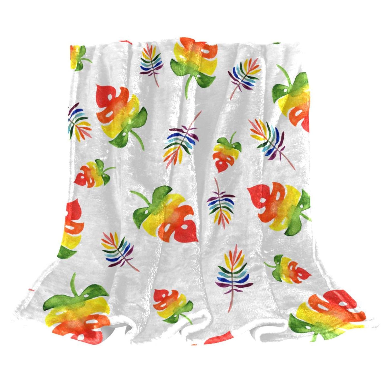 Couverture polaire monstera de literie et dessus de lit douillet