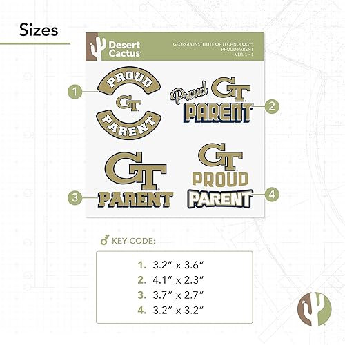 Miniatura 3 de Desert Cactus Georgia Tech - Calcomanía de vinilo de Georgia Tech Yellow Jackets para laptop, botella de agua para automóvil, hoja de recortes (hoja