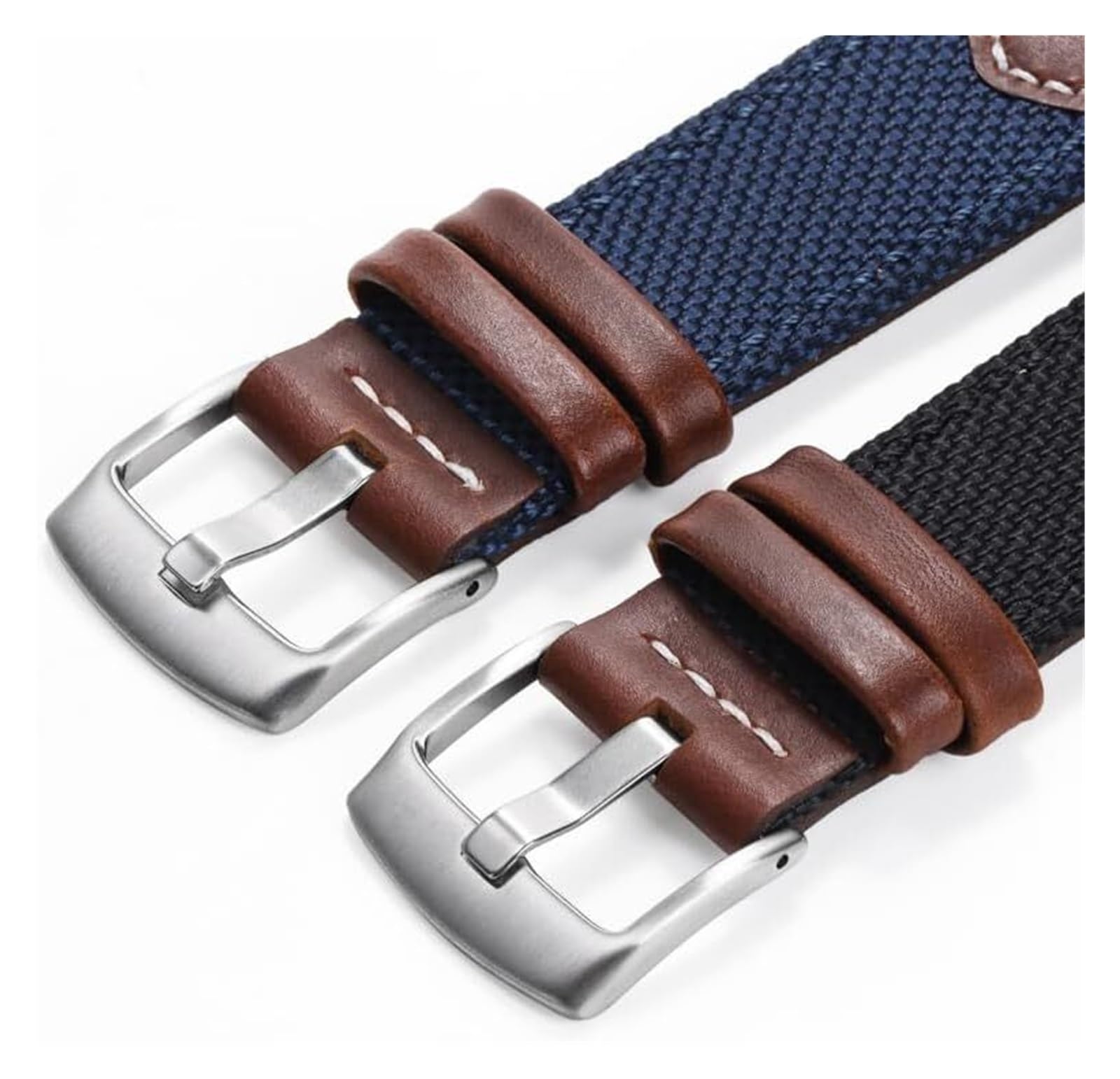 Remplacement du bracelet de la montre intelligente 20mm 22mm Vintage Nylon Bracelet de montre en cuir véritable montre en toile de Nylon Bracelet à dégagement rapide Bracelet de remplacement nylon wat