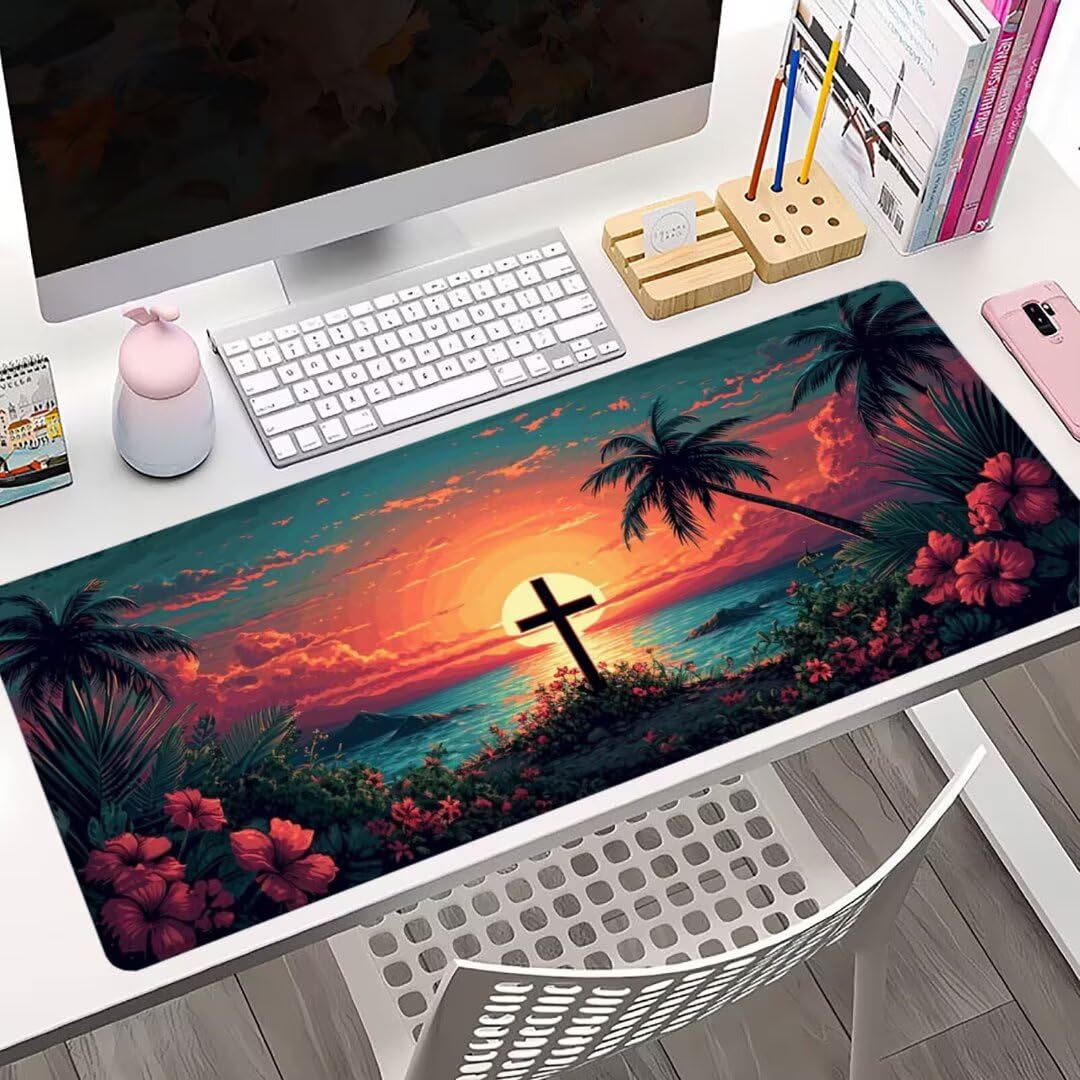 Podkładka pod mysz do gier krajobraz duża podkładka pod mysz XXL 1800 x 900 mm gamingowa podkładka pod mysz krzyżowa mata na biurko zwiększona precyzja i prędkość dla stabilnego chwytu na gładkich