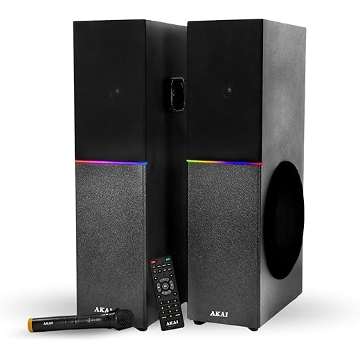AKAI TS 120 Twin Tower Speaker 120 Watts Powerful Bass & Sur