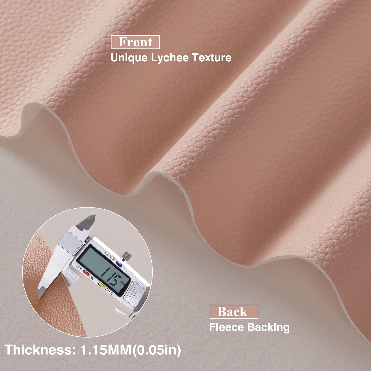 Faux Leather Fabric, 55" W 1.15MM Thicken Marine Vinyl Upholstery Fabric by The Yard Soft Durable Synthetic PU Leather Material for Upholstery Sofa Bags Chairs Sewings DIY Crafts, 3 Yards Pink