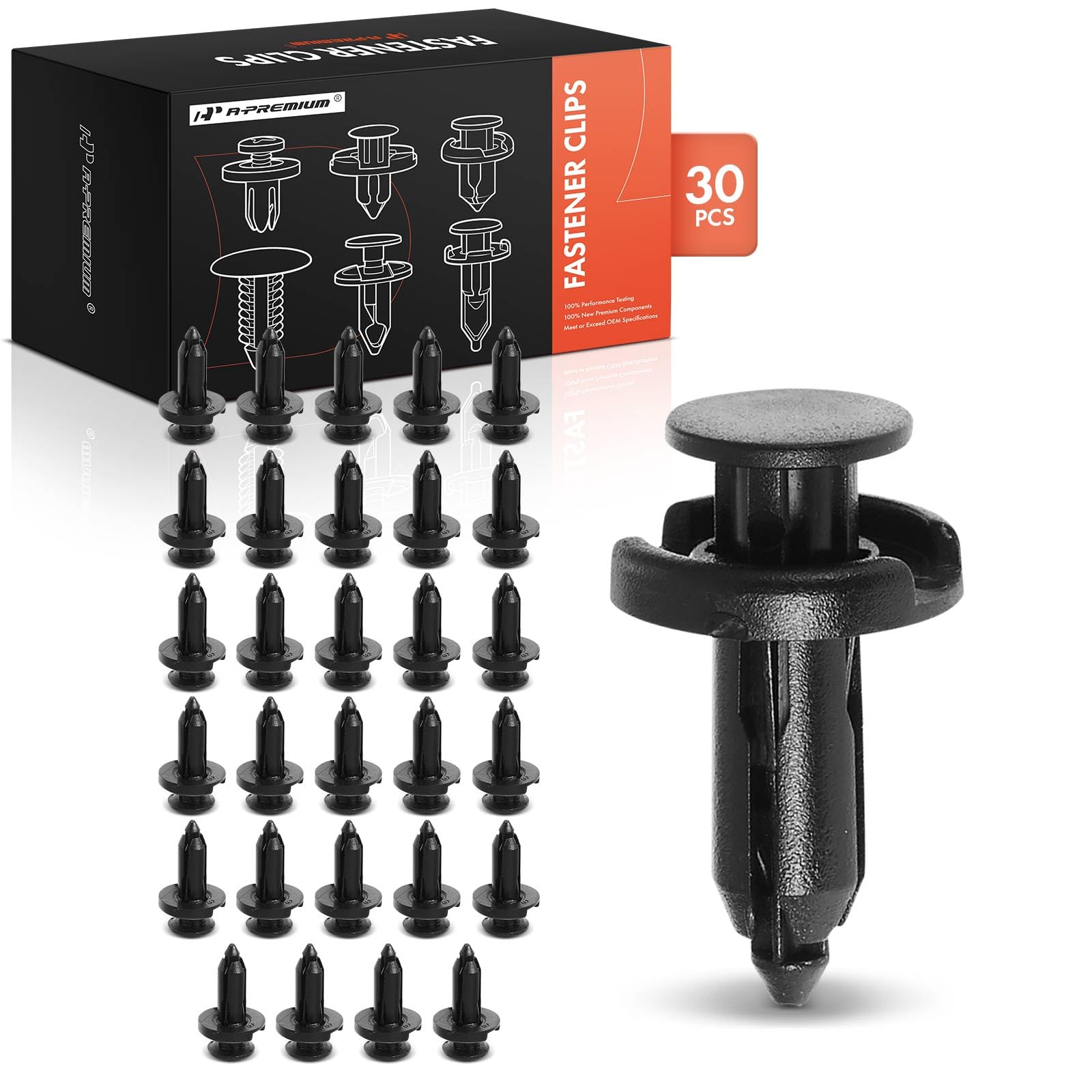 A-Premium 30 PCS Door Lock Handle Car Retainer Fastener Push Pin Clips Fastener s Compatible with Lexus Models Toyota Models - for 5.5mm