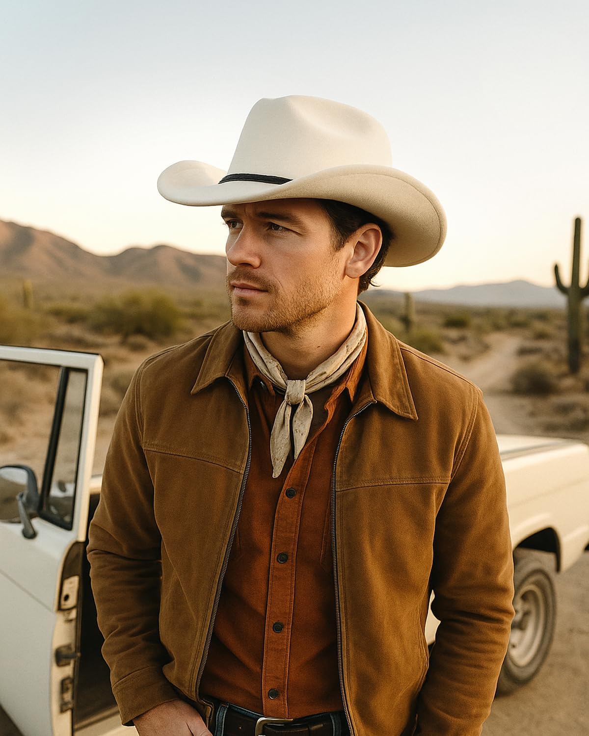 Zylioo Plus Size Felt Cowboy Hats,2XL/XL/L/M/S/XS Western Fedora Hat Warm,Multi Size Wide Brim Cowgirl Hat for Man Woman - Image 7