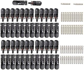 25Pairs / 50PCS MC4 Solar Panel Cable Connectors - Male & Female MC4 Waterproof Connector for Connecting Solar Panels