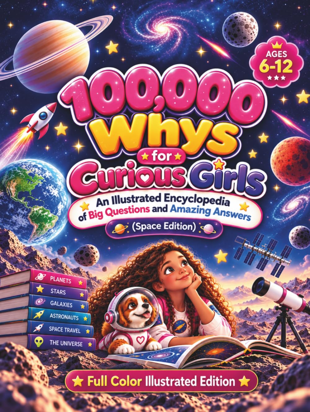 100,000 Whys for Curious Girls: An Illustrated Encyclopedia of Big Questions and Amazing Answers ― Space Edition