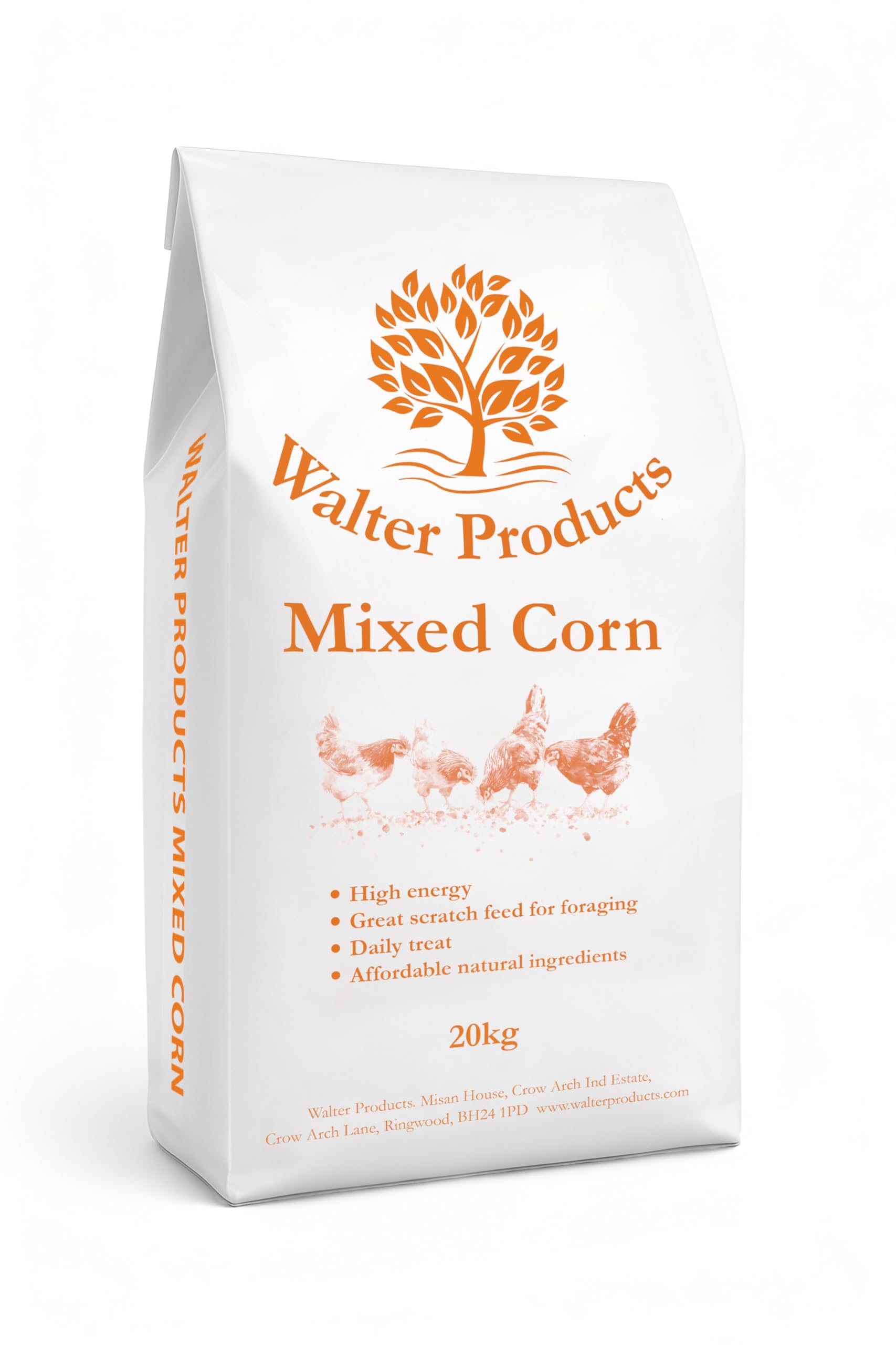 Walter Products Mixed Corn 20kg - Appetising Chicken Feed Mix, Bird Food with Wheat & Maize, Essential Carbs & Omega Oils, Ideal Chicken Treats for Hens