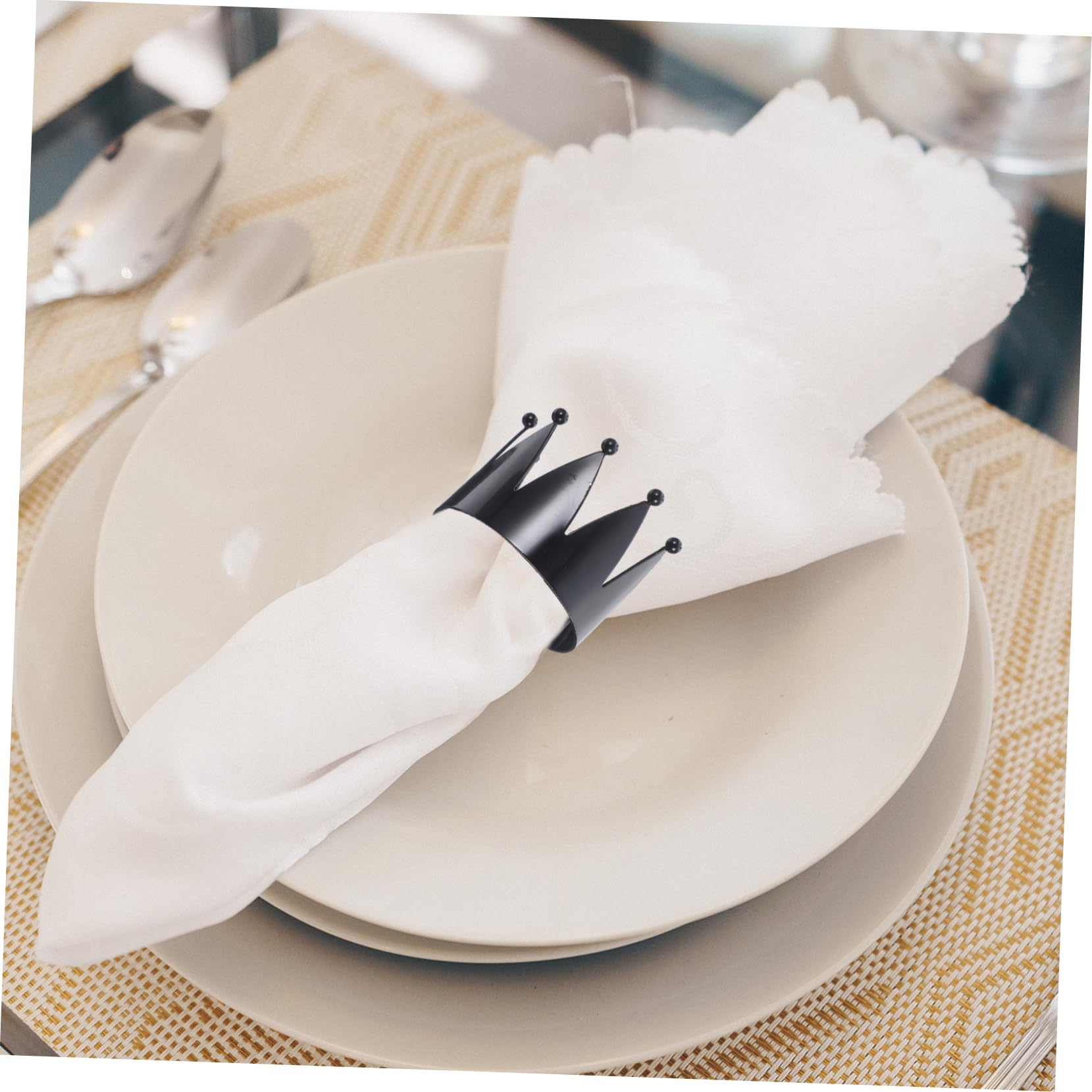 GLEAVI 4 Set Portatovagliolo Metallo Forma Per Decorazione Per Matrimoni E Speciali 4 Pezzi*4