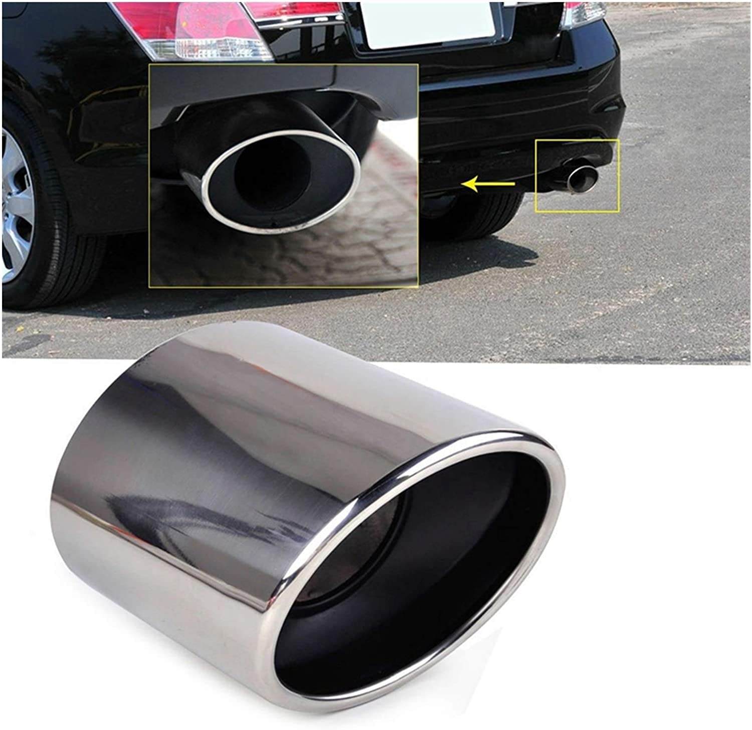 Tubo Escape Trasero Para Accord 2008-2012 Punta Cola Escape Trasera Silffiante Tubería Acompañamiento Coloque Coche Pipa Silenciador