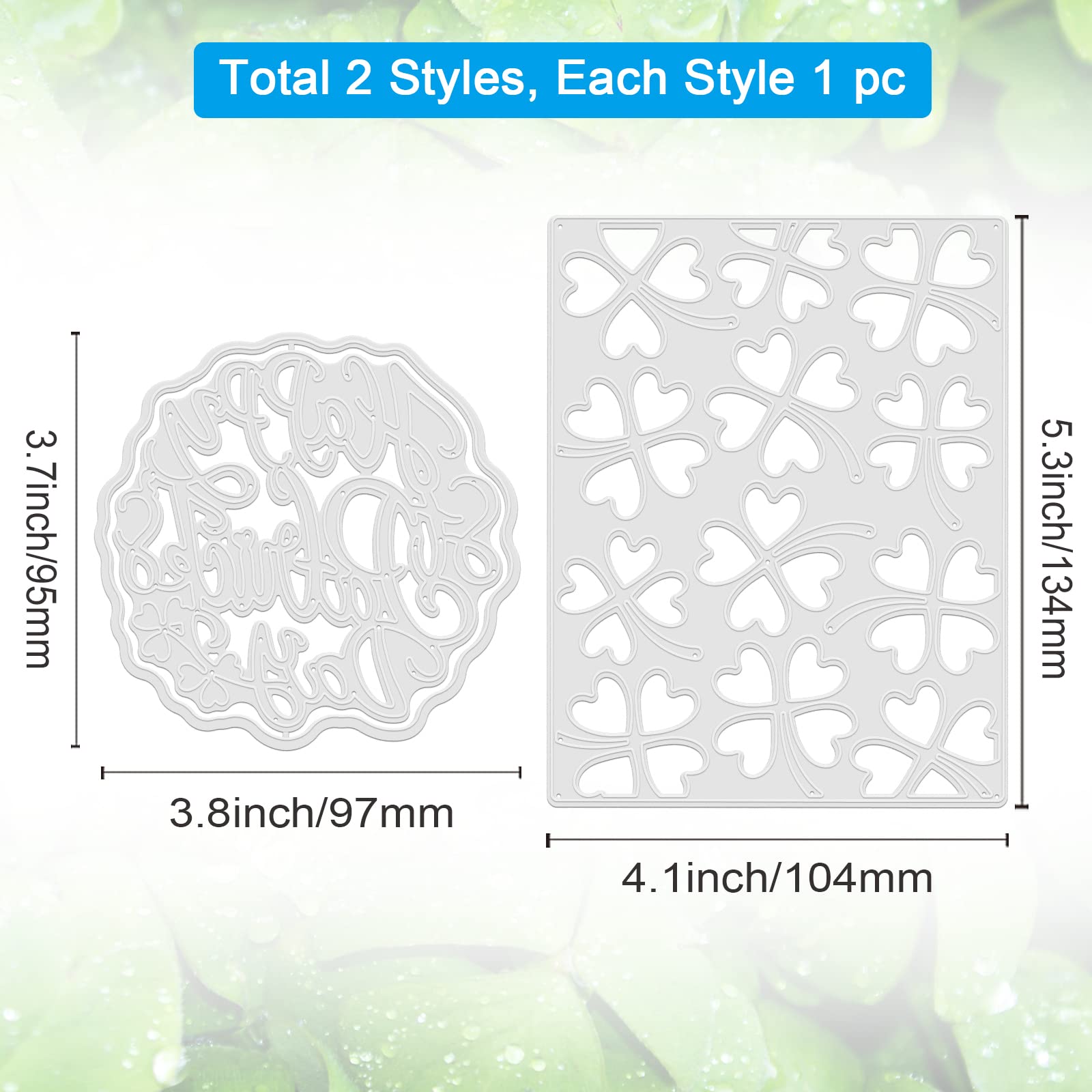 Matrices De Découpe St Patrick - Trèfles, Pots - Pour Scrapbooking & Cartes - Pochoirs Métal - 12