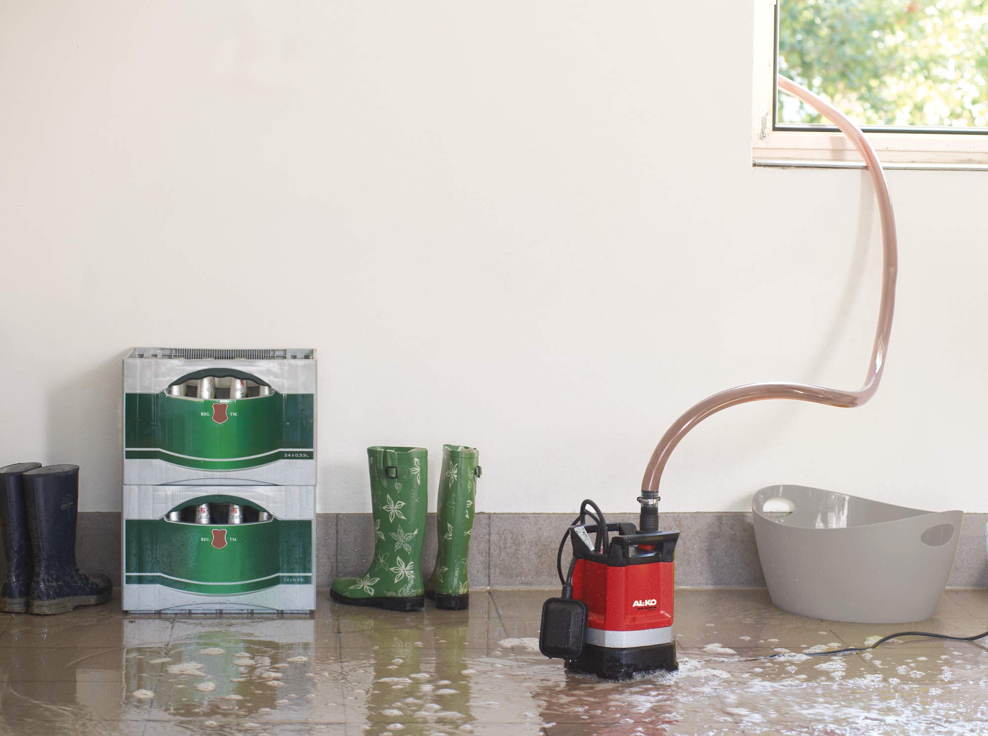 AL-KO Klarwassertauchpumpe SUB 12000 DS Comfort (550 W Motorleistung, 9.500 l/h max. Fördermenge, 8 m max. Förderhöhe, flachabsaugend bis ca. 3 mm)