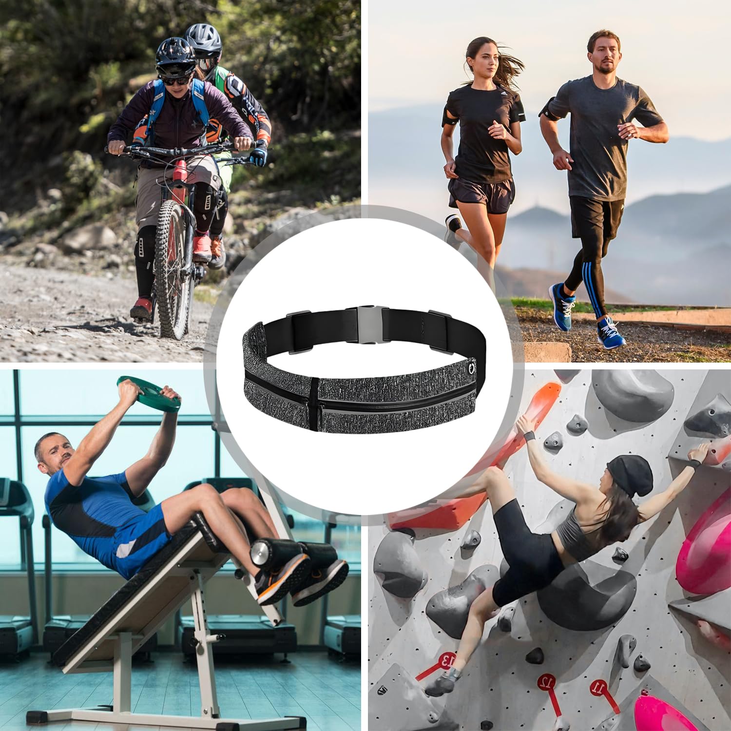 Marsupio Running Impermeabile Sportivo per Corsa, Jogging, Escursioni