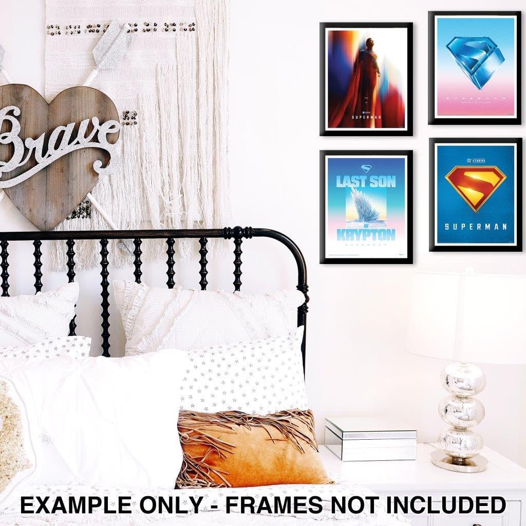 TRENDYPRINT DC Comics – Superman (2025) – The Last Son of Krypton – Set of Four 8" x 10" Wall Art – Officially Licensed Collectibles TP08100261