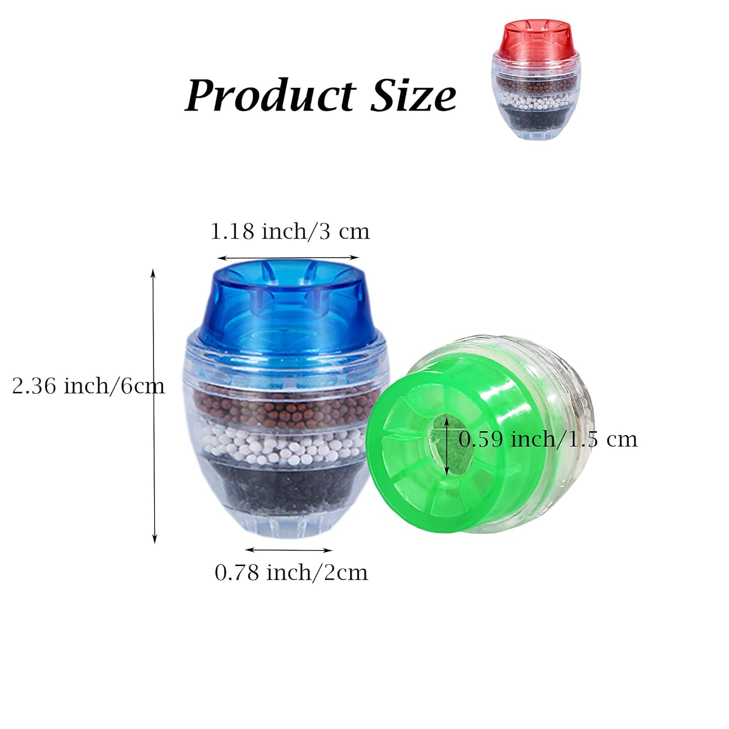 3 Pcs Faucet Mount Filters, Heavy Metal Hard Water Activated Carbon Purifier Kitchen Filtration Tap Clean Purifier Filter Activated Carbon Faucets for Kitchen Bathroom (Faucet Outlet Dia. 16-19mm): Tools & Home Improvement