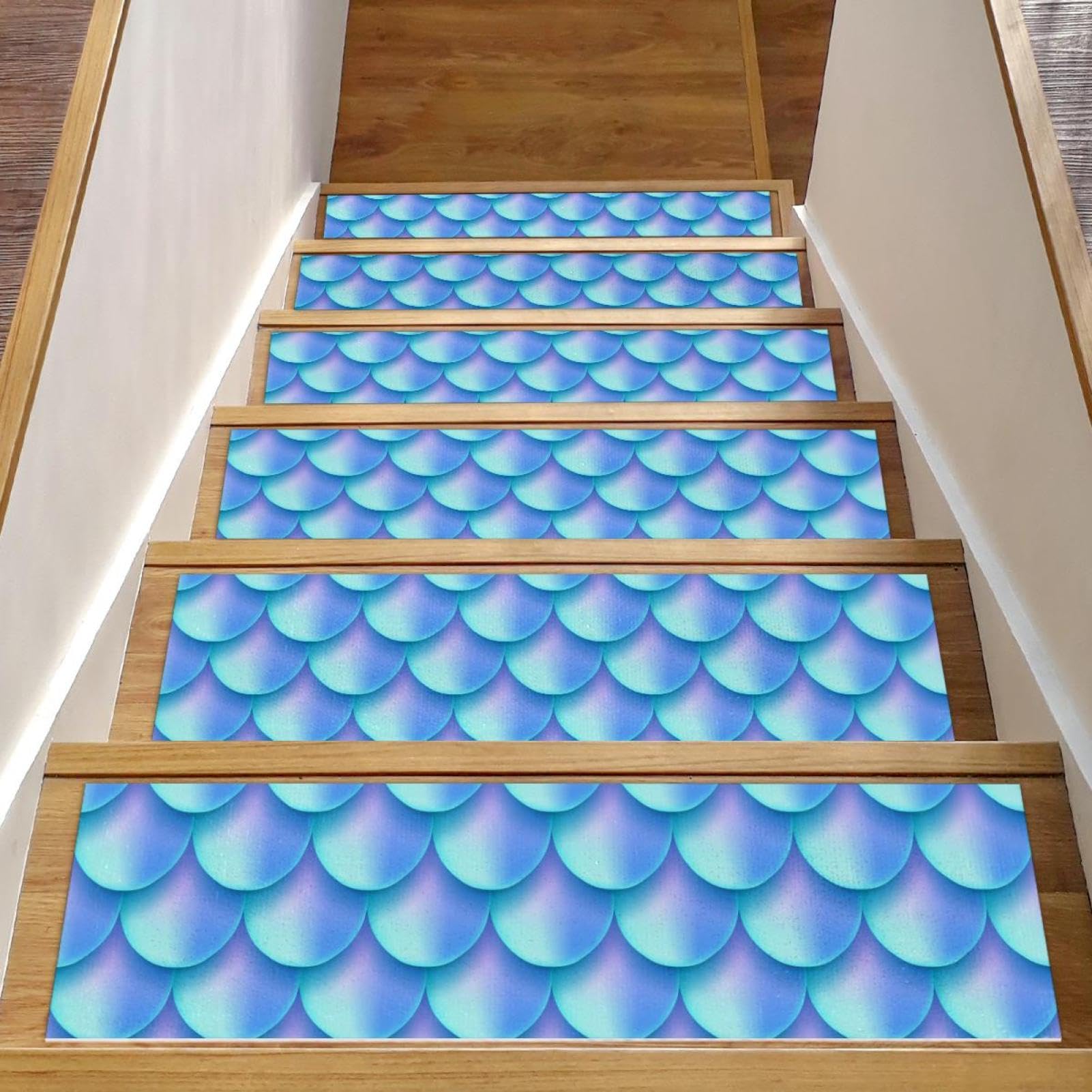 Tapis d'escalier antidérapants protection marches escalier intérieur motif sirène 20x76cm