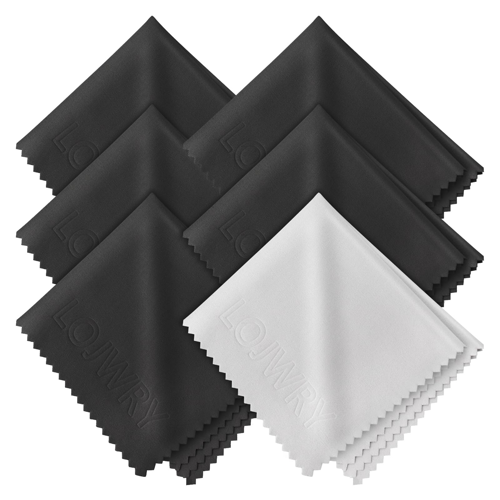 LOJWRY Eye Glass Clean Cloths 6*7in 6 Pcs, Individually Wrapped, High-Density, Ultra Soft, Scratch-Free Premium Microfiber Cleaning Cloth for Glasses, Camera Lens, Screen, Electronics, Tv, Eyeglass.
