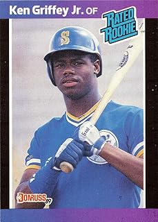 1989 Donruss Baseball #33 Ken Griffey Jr Rookie Card - Rated Rookie