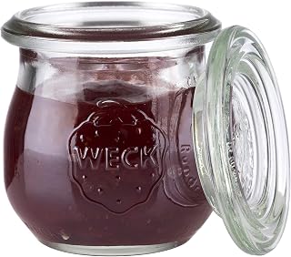 APS WECK - Set di 12 bicchieri da 75 ml con coperchio, diametro 5,5 cm, altezza 6 cm,...