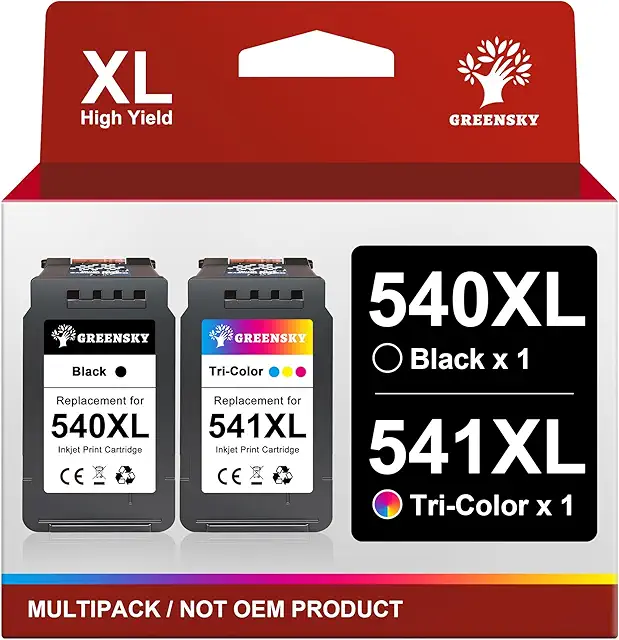 Cartouches compatibles Canon 540XL 541XL - GREENSKY pour imprimantes Canon
