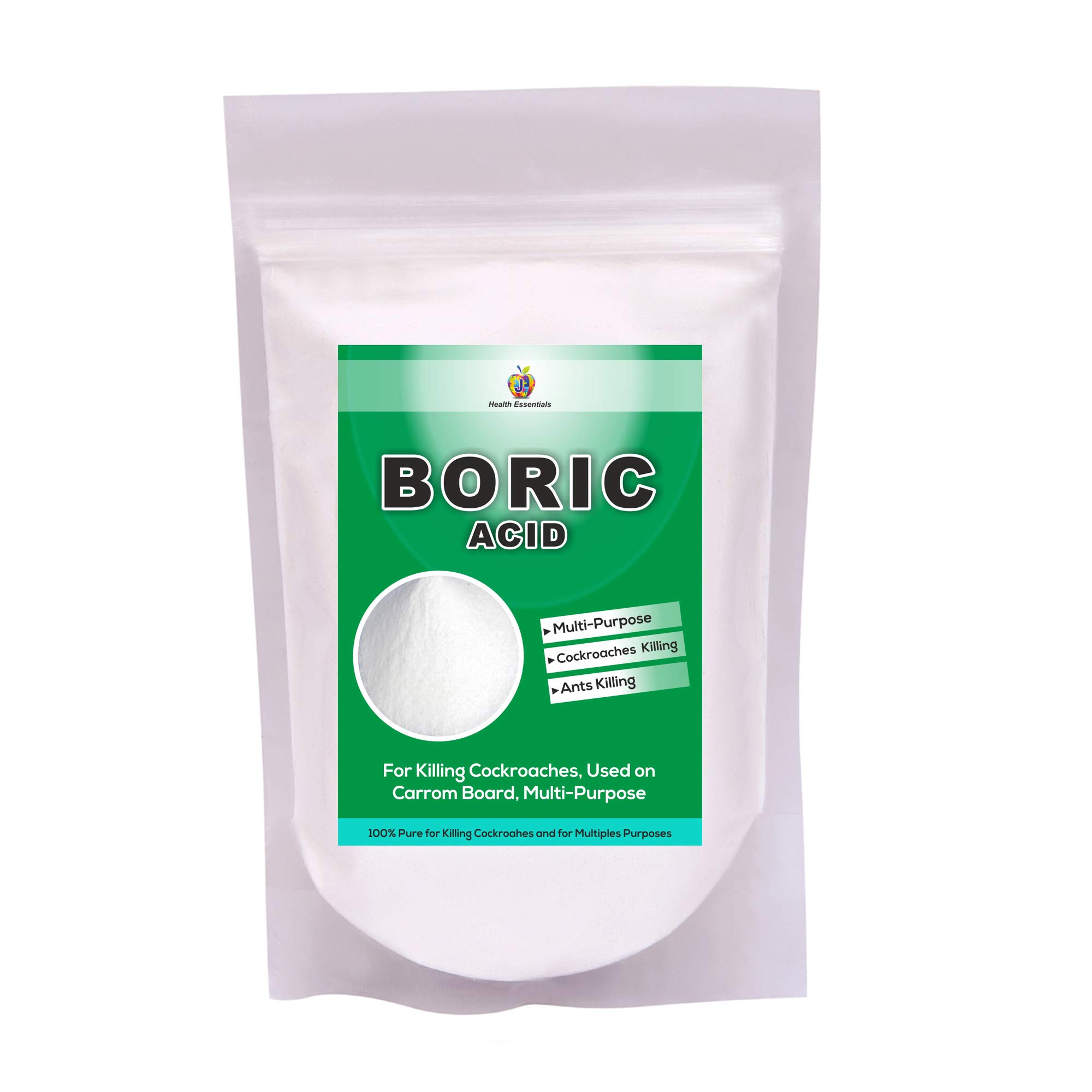 Jioo Organics Boric Acid | 100% Pure for Killing Cockroahes and for Multiples Purposes | 250 Grams, Pack of 1