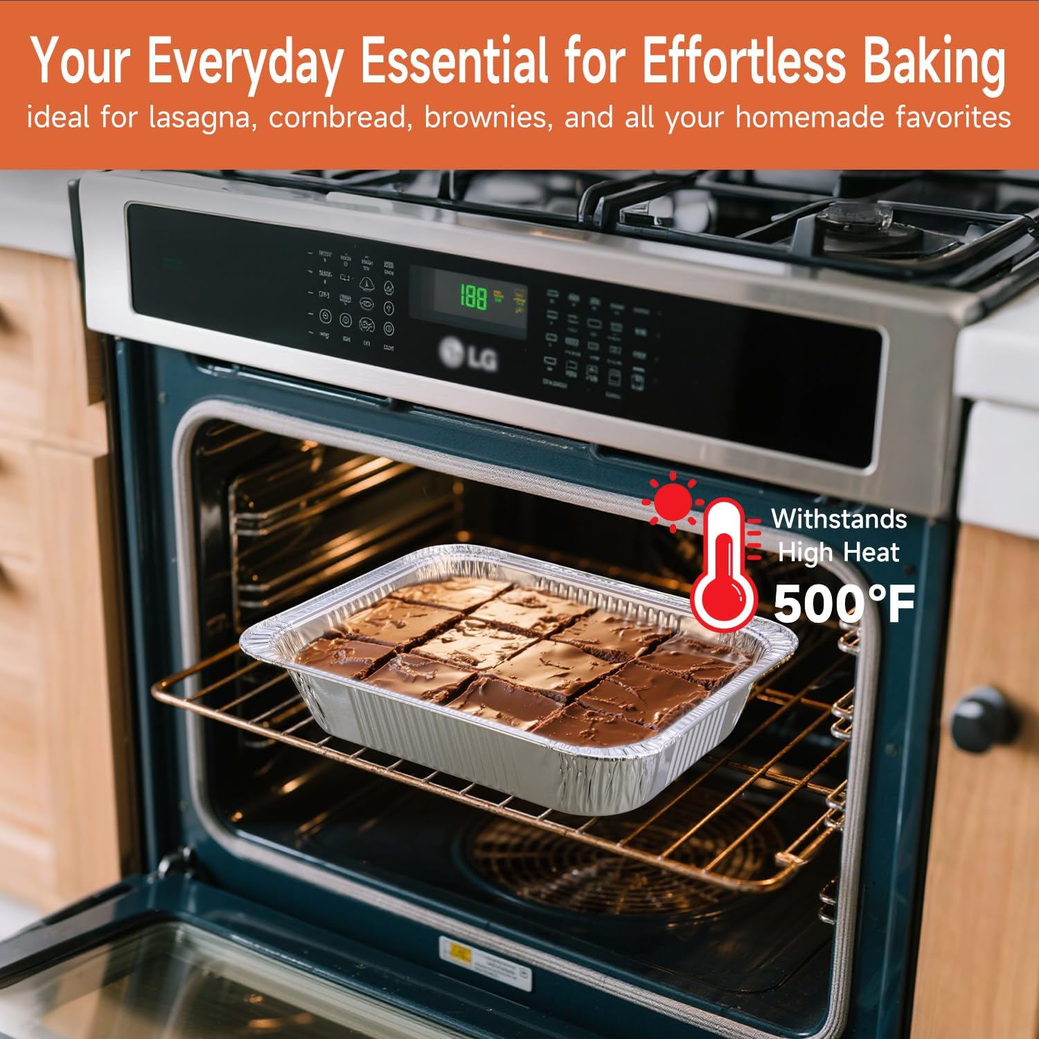 Disposable Aluminum Foil Pans with Lids 9x13-25 Pack Aluminum Foil Pans, Heavy Duty Aluminum Baking Pans for Holiday Cooking, Christmas, Thanksgiving, Parties, Meal Prep & Storage