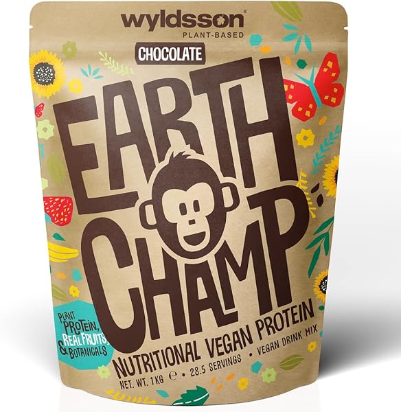 EarthChamp Vegan Protein Powder 1kg Chocolate