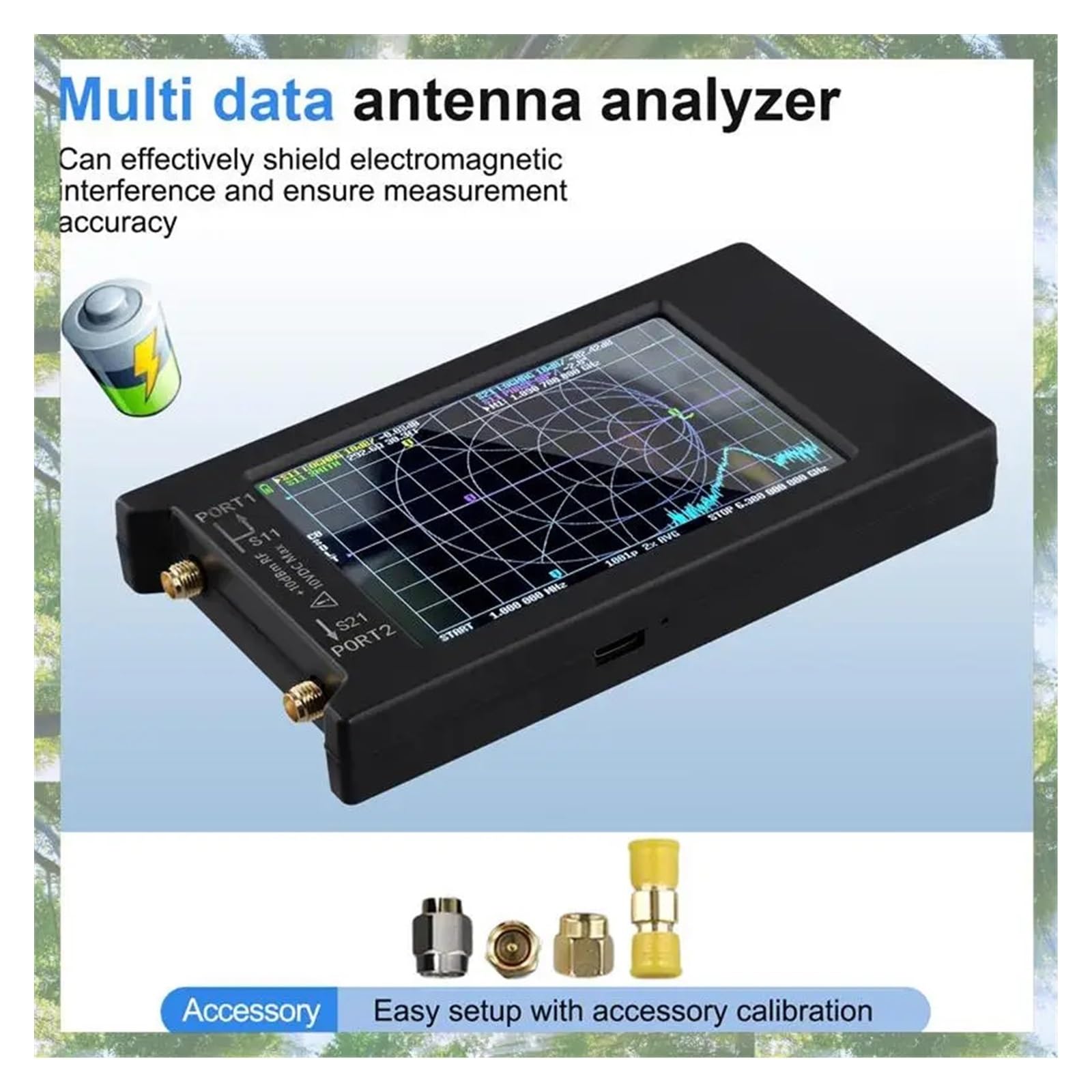 Premium-Nowy Litevna-64 50 kHz-6,3 GHz Litevna 4-calowy ekran dotykowy Analizator sieci wektorowych UHF Analizator antenowy Aktualizacja Nanovna