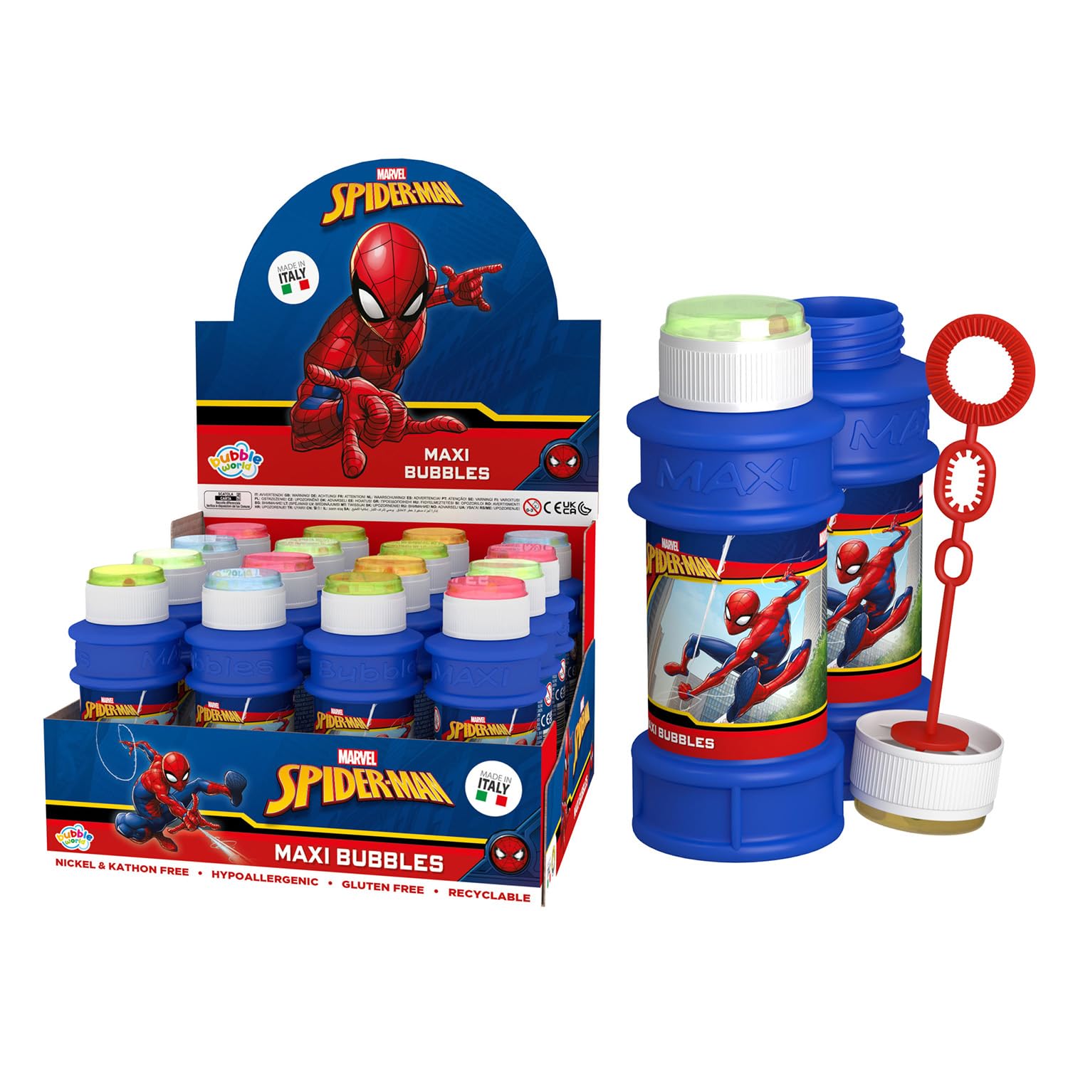 Maxi Spiderman Seifenblasen 175 ml - 16 Stück im Display