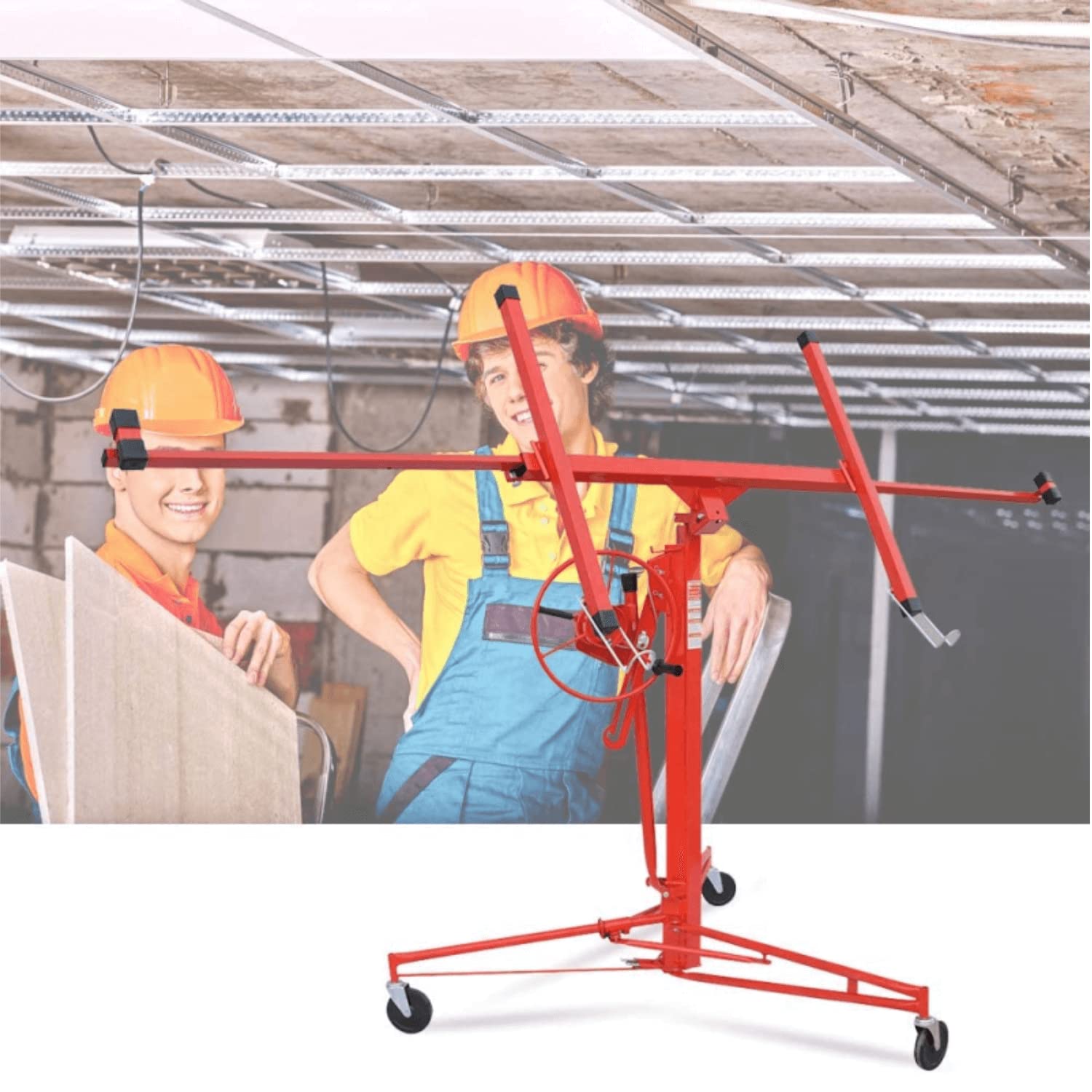 Buy Drywall Lift 11FT Heavy Duty Panel Lift Drywall Panel Hoist with Adjustable Telescopic Arm