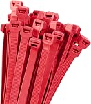 Armpow 18 inch Red Zip Ties Heavy Duty 100 PACK, 200 LBS Ultra Exclusive Strong Plastic Wire Ties, Large Cable Ties Extra Long Tie Wraps, Indoor and Outdoor UV Resistant