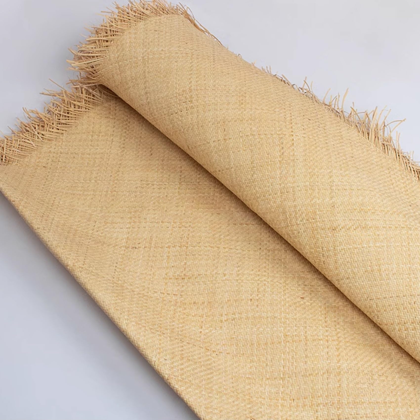 Natural Rollo de Ratan por Metros, 80cm de Ancho Rejilla Rollo Mimbre para Muebles, Correas de Tela Ratán, Cinta de Caña Tejida para Silla Cesta Bricolaje(35x500cm)