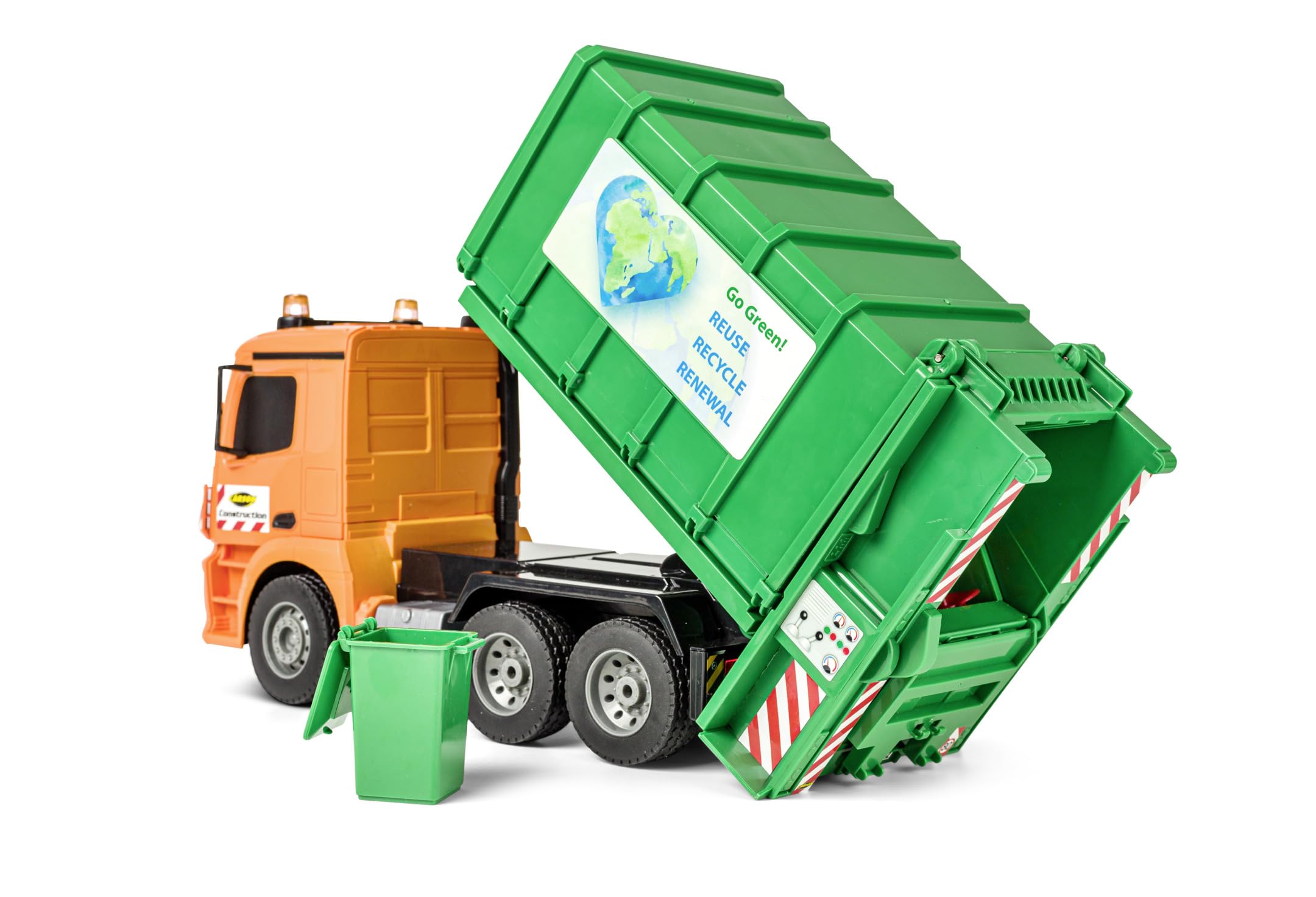 Carson 500907672 1:20 MB Camión de Basura Arocs 100% RTR - 100% Listo para Conducir, camión de Juguete, Coche de Juguete, camión de Basura teledirigido, para niños a Partir de 8 años