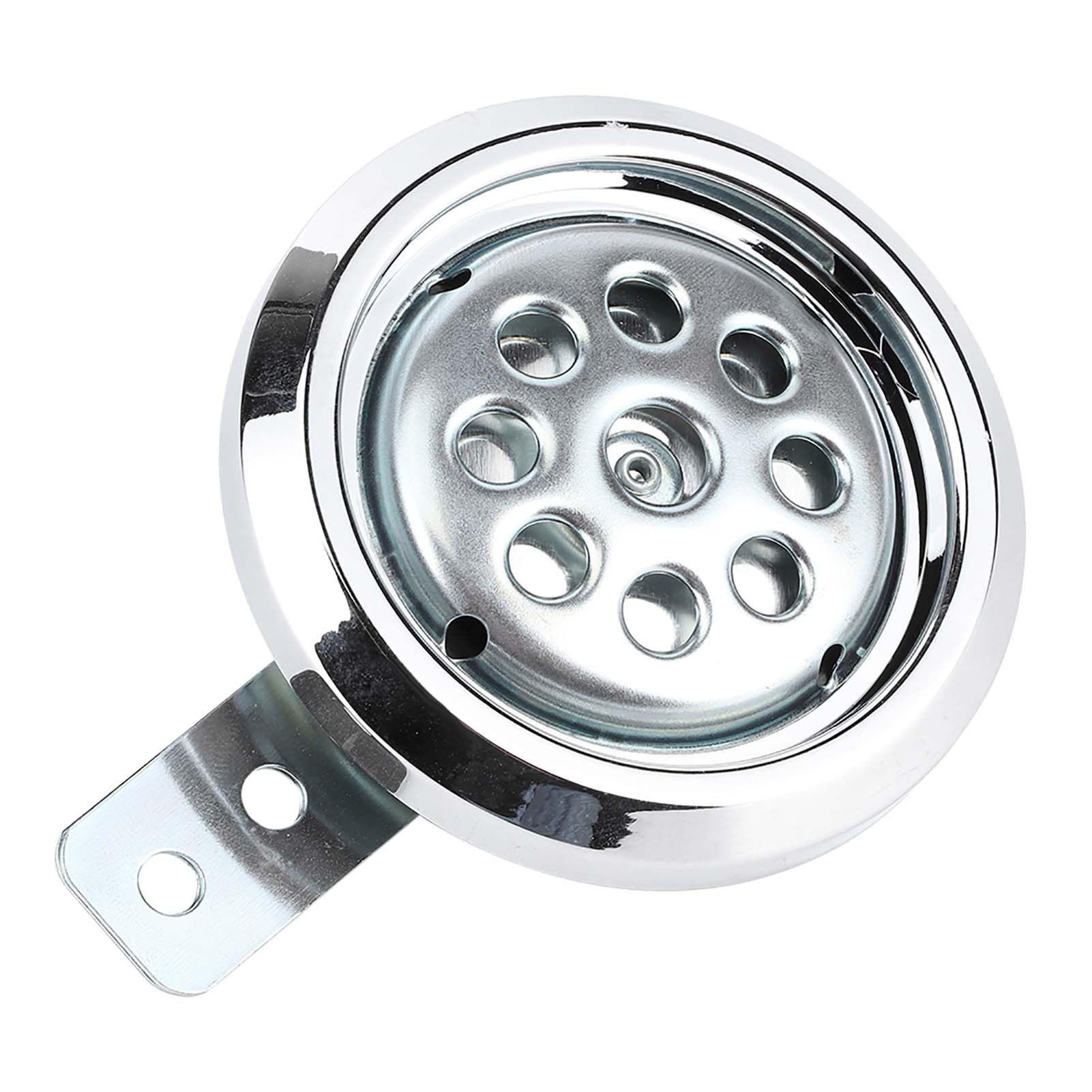 Cocoarm Motorcycle Horn 105dB Loud Universal with Chrome Cover Round Speaker 12V 85mm for Enhanced Riding Safety