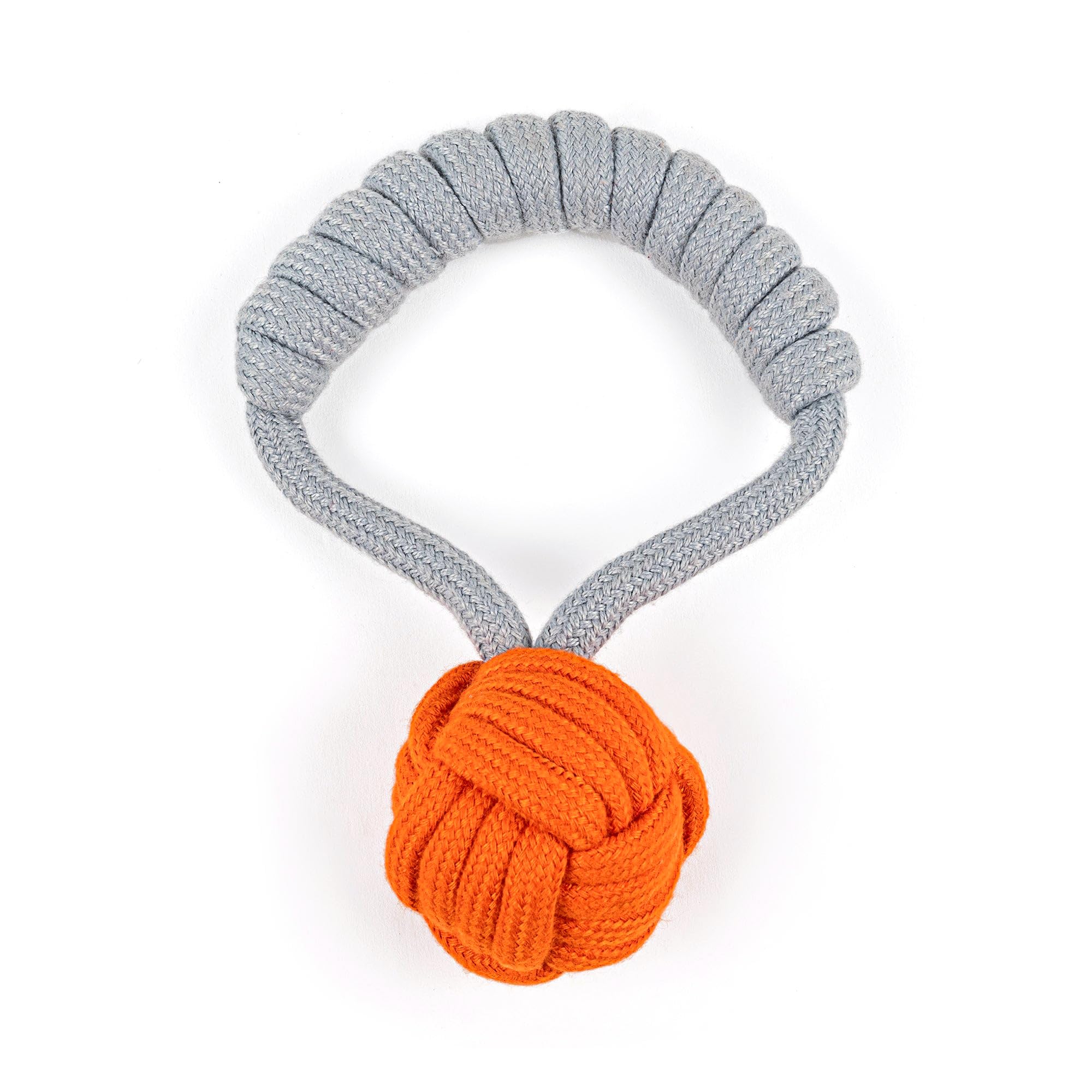 Tail Lovers Co. Tug-A-Ball Rope Dog Toy - Orange & Grey (B0D9JKYDYG) Amazon Price History, Amazon Price Tracker