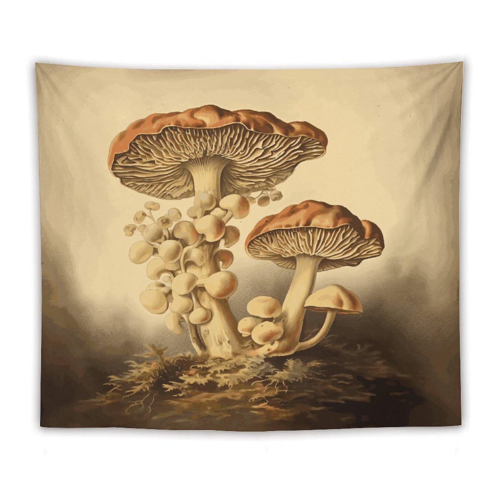 LDGSUPH Vintage Mushrooms Tapestry Wall Hanging Decor Anti-fading Aesthetic Wall Tapestries Fashion Wall Blanket Decor Modern Wall Art Tapestry for Bedroom Home Decor 50"x60"