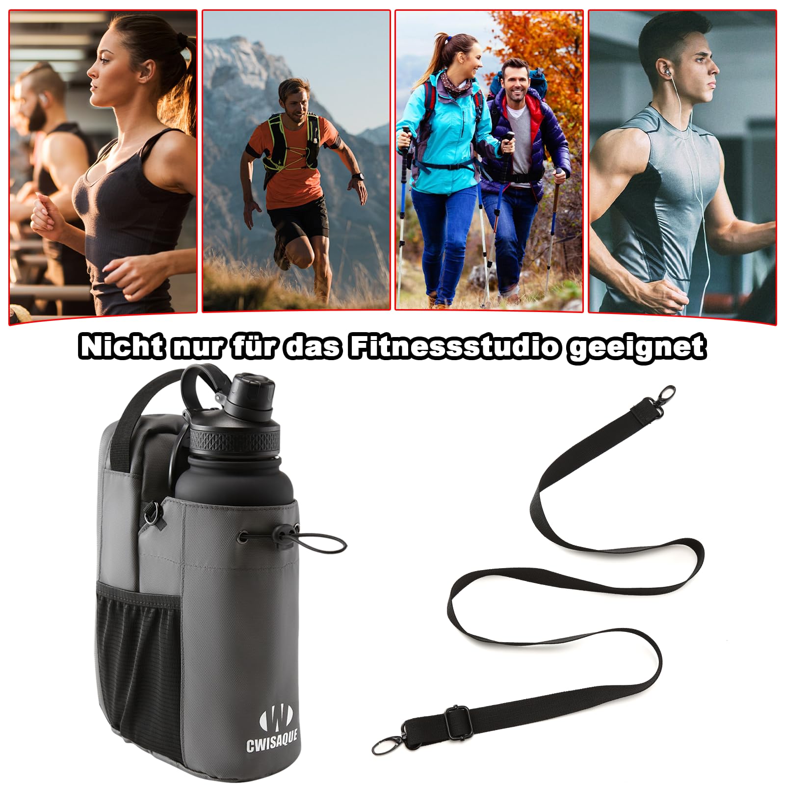 Sac Magnétique Sport avec Fixation Aimantée, Fitness, Sac de Sport pour la Salle de Sport, Les Voyages, Le Travail et Les Sports