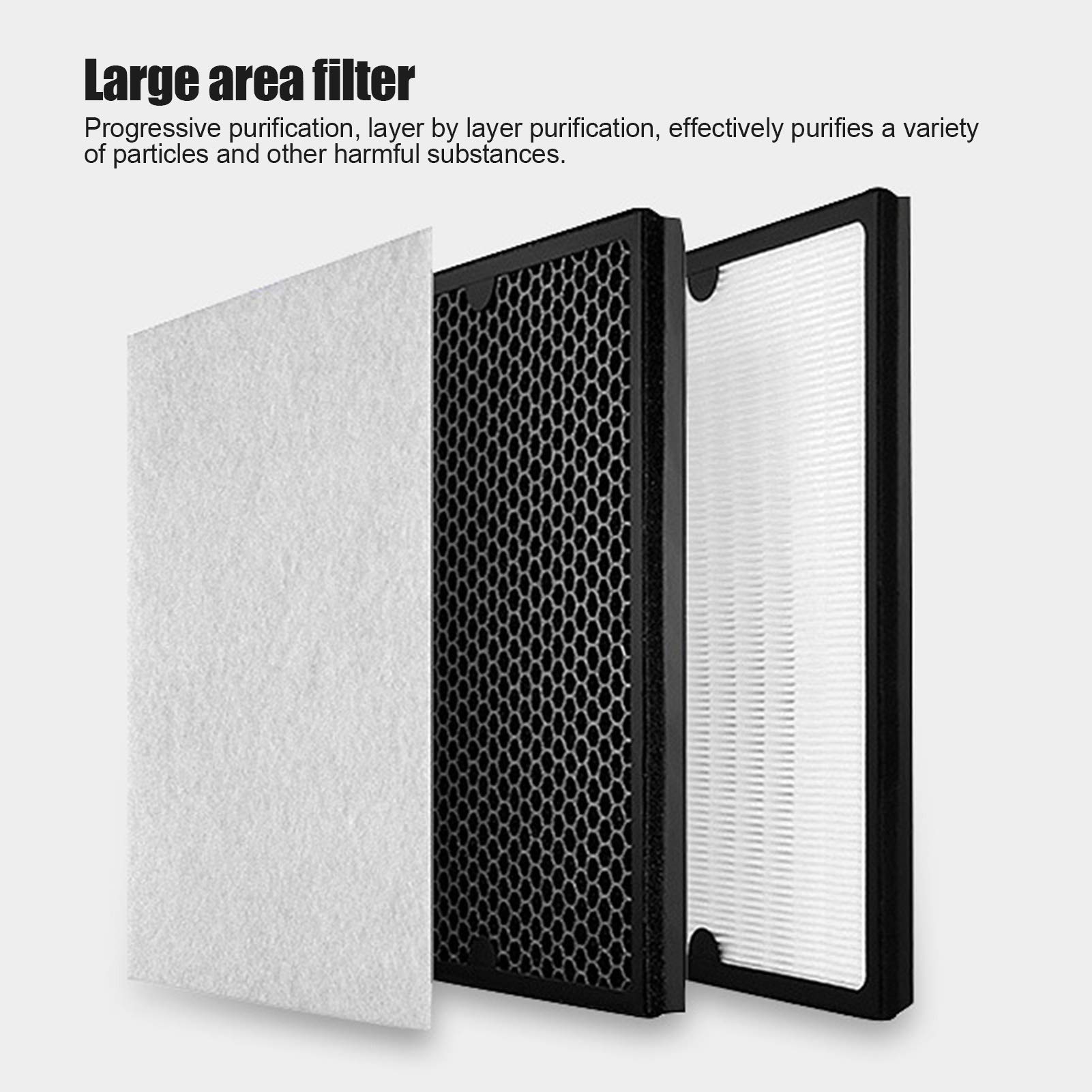 Brrnoo Purificatore D'aria con Controllo Touch, Design del Condotto Verticale con Filtrazione a Circolazione a 360 Gradi, per Auto e Aromaterapia