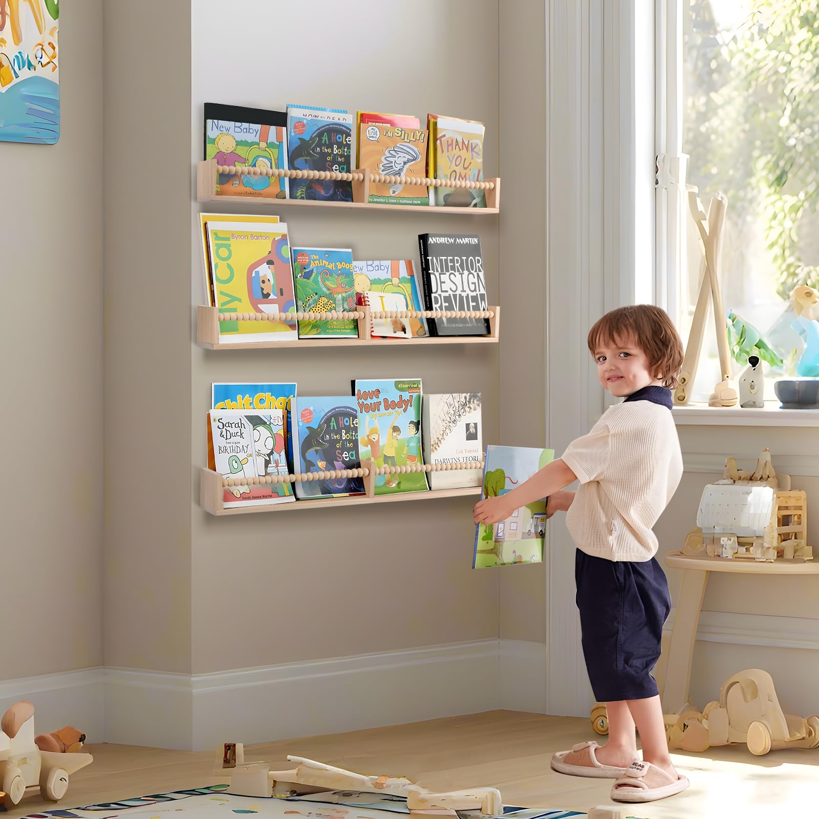 Birola Nursery Shelves - Floating Bookcases for Kids -4 Birola Nursery Shelves - Floating Bookcases for Kids -4