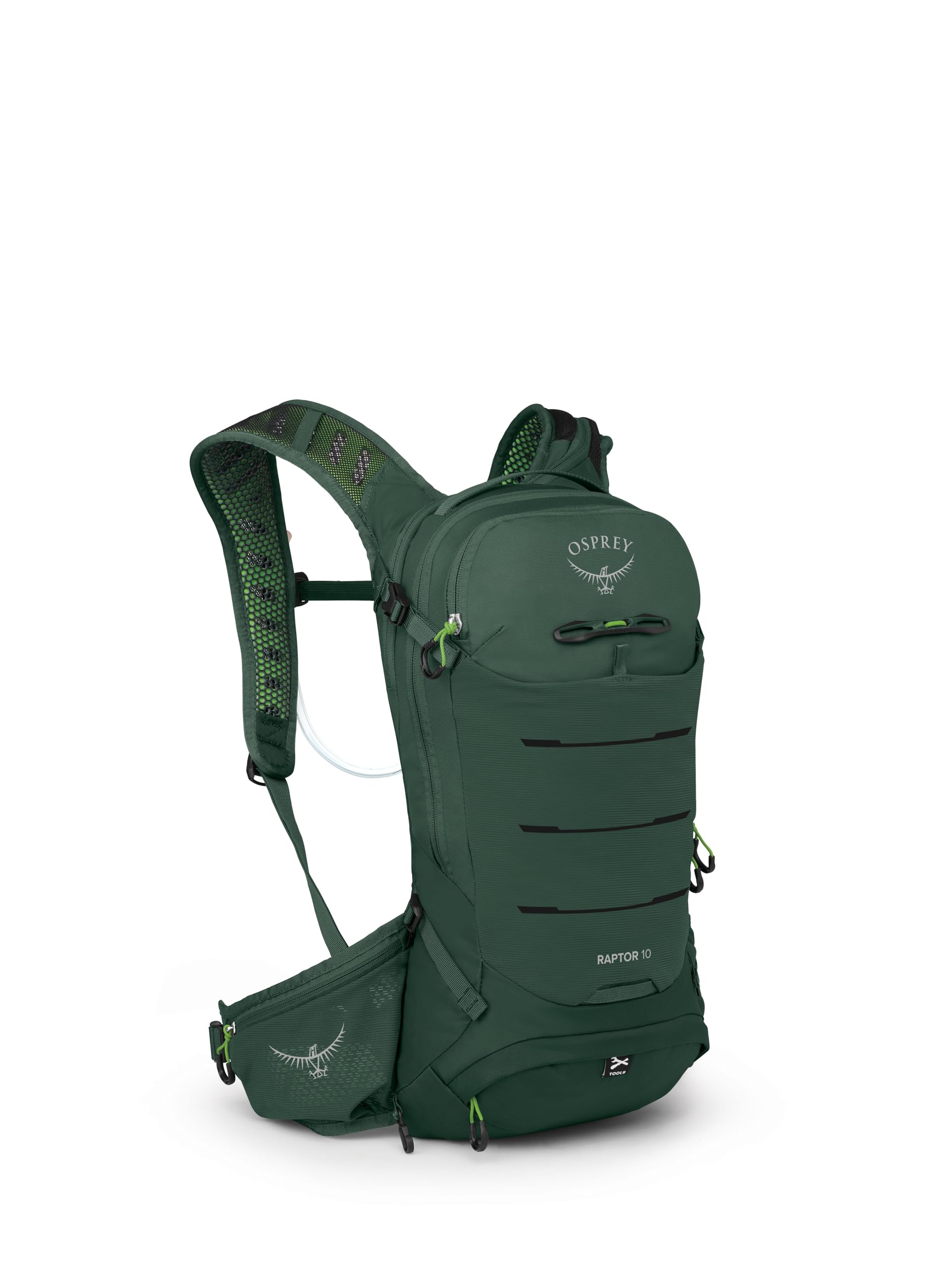 Osprey Raptor 10L Men's Mountain Biking Backpack with Hydraulics Reservoir, Tundra Green, Tundra Green, One Size, Mountain Biking Backpack With Hydraulics Reservoir