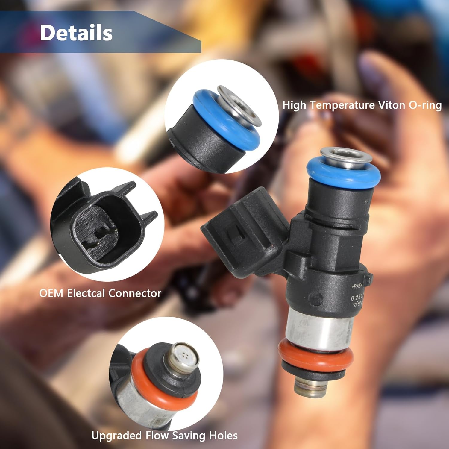 Set of 6 Fuel Injectors - Compatible with Ford Escape Fusion Mazda Tribute Mercury Mariner Milan 2009 2010 2011 2012 3.0L V6 - Replaces FJ998 9L8Z9F593A CM5155