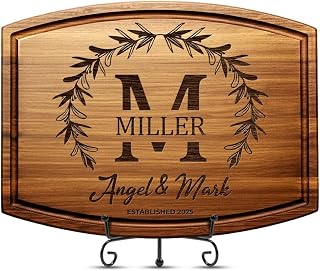 Custom Engraved Walnut Cutting Board - Personalized Wedding Gift for Couples, Bridal Shower, Registry & Engagement 2026