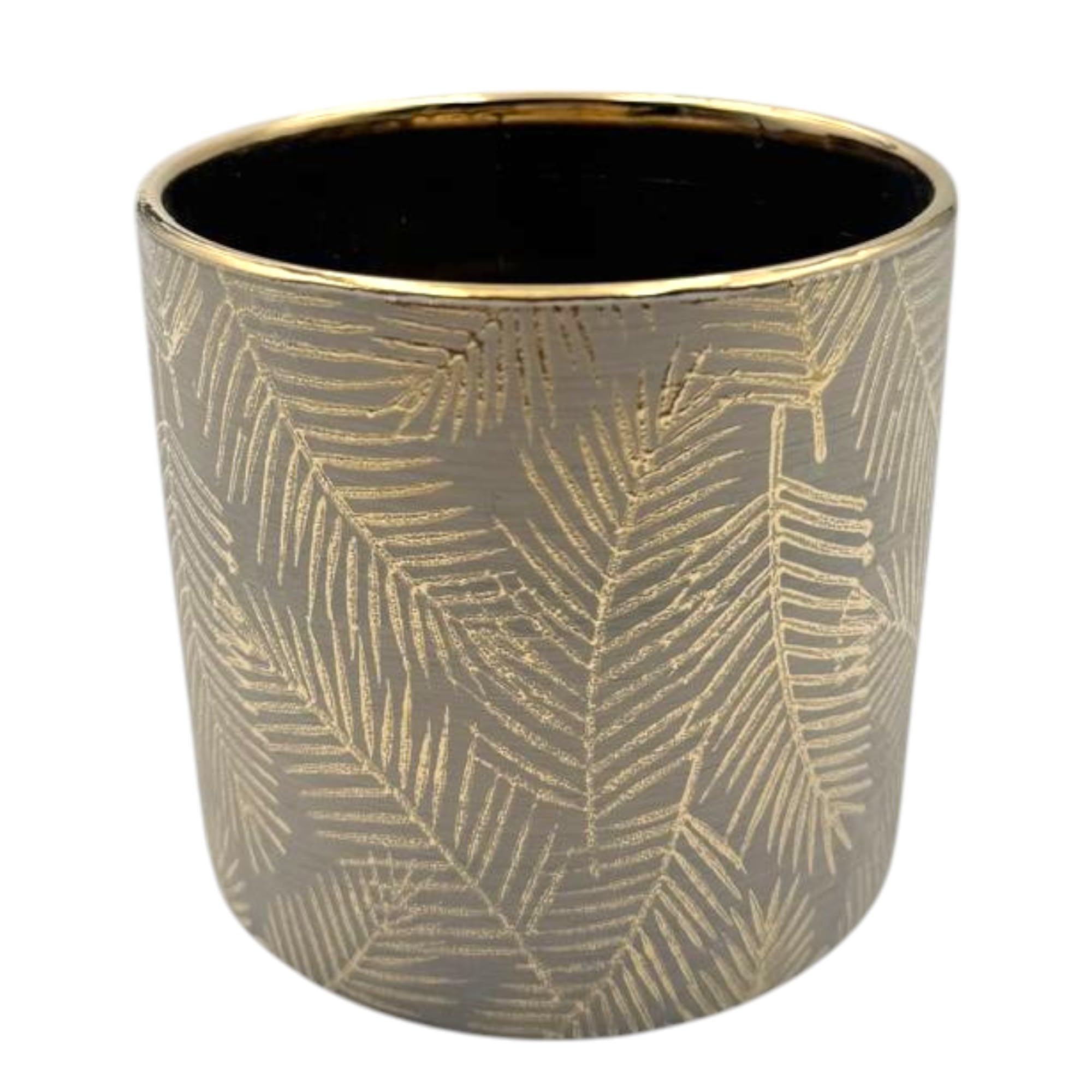 Sand & Gold Ceramic Pot - Home & Office Decor -21 Sand & Gold Ceramic Pot - Home & Office Decor -21